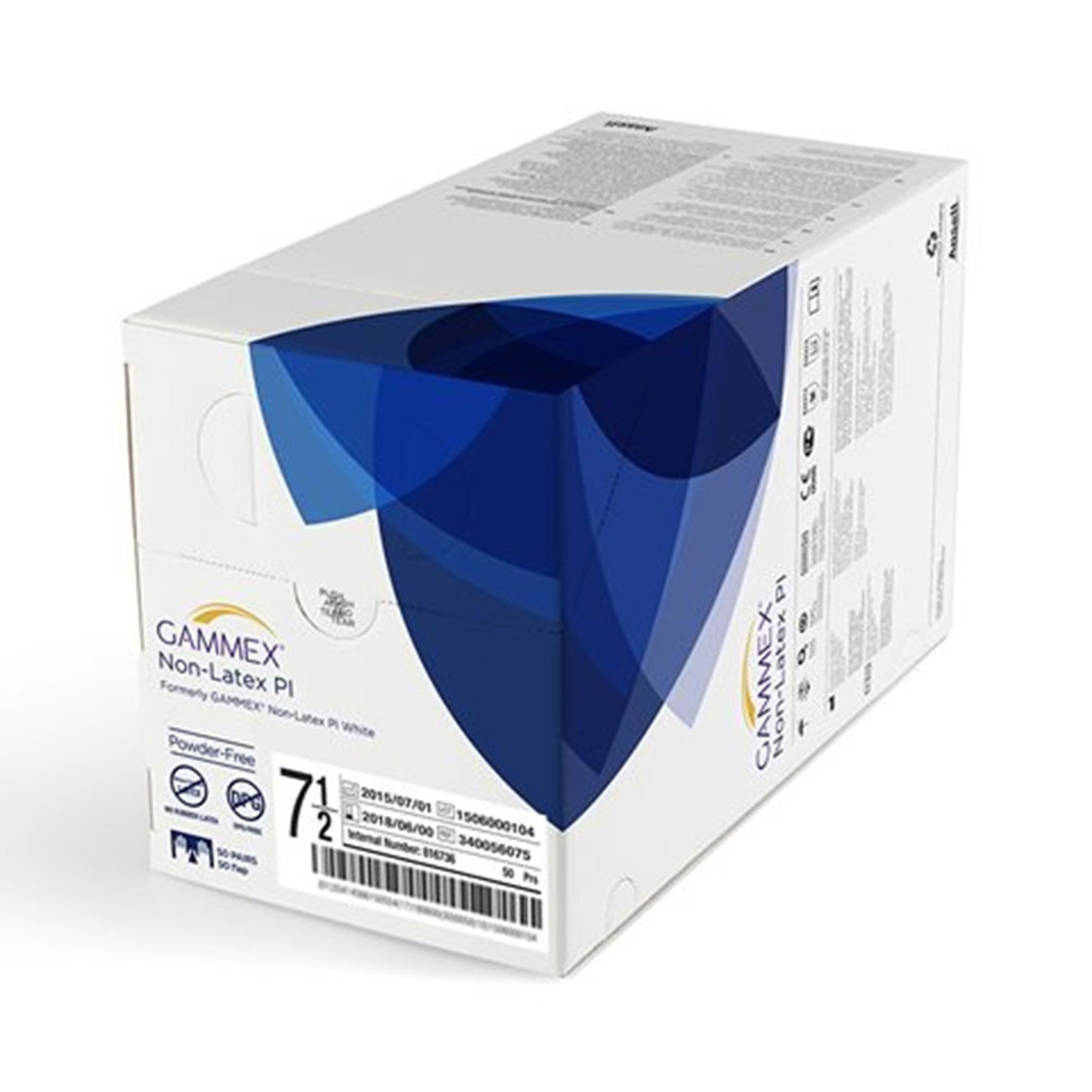 Ansell 20685975 - Gammex® Non-Latex PI Micro Polyisoprene Surgical Glove, Size 7.5, White - 50/Box, 200/Case