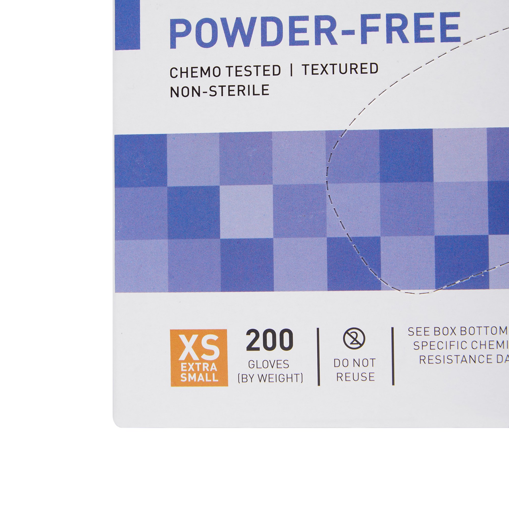 McKesson Brand 14-6972C - McKesson Confiderm® 3.5C Nitrile Exam Glove, Extra Small, Blue - 200/Box, 2000/Case