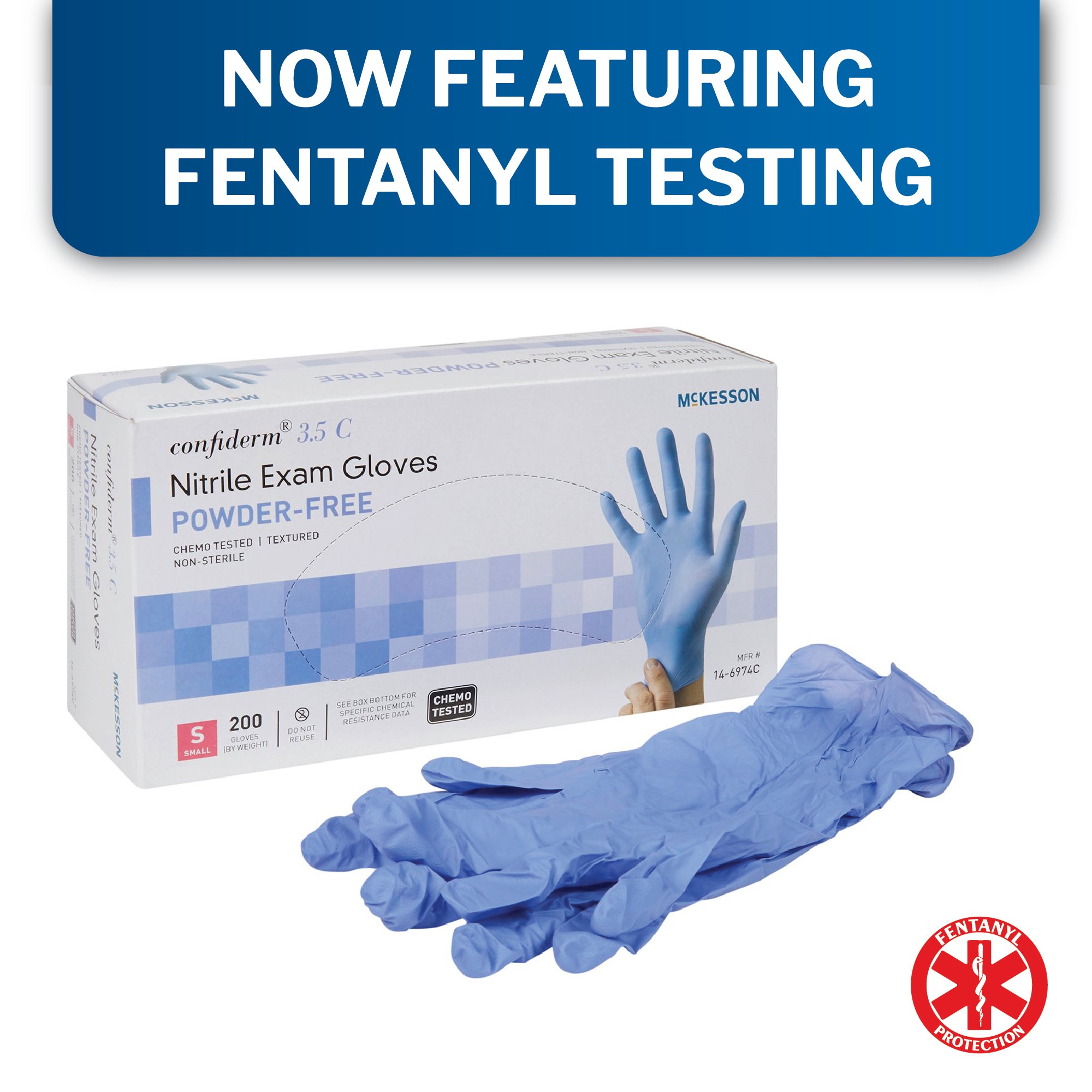 McKesson Brand - 14-6974C McKesson Confiderm® 3.5C Nitrile Exam Glove