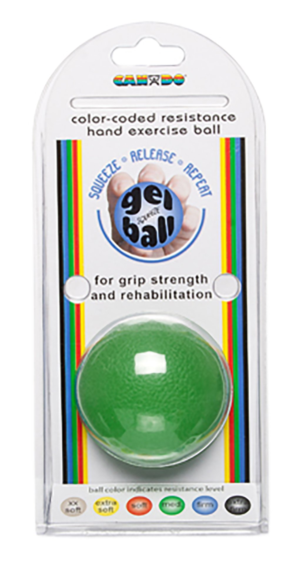 Fabrication Enterprises 10-1493 - CanDo® Standard Gel Squeeze Ball, Green, Medium - 1/Each