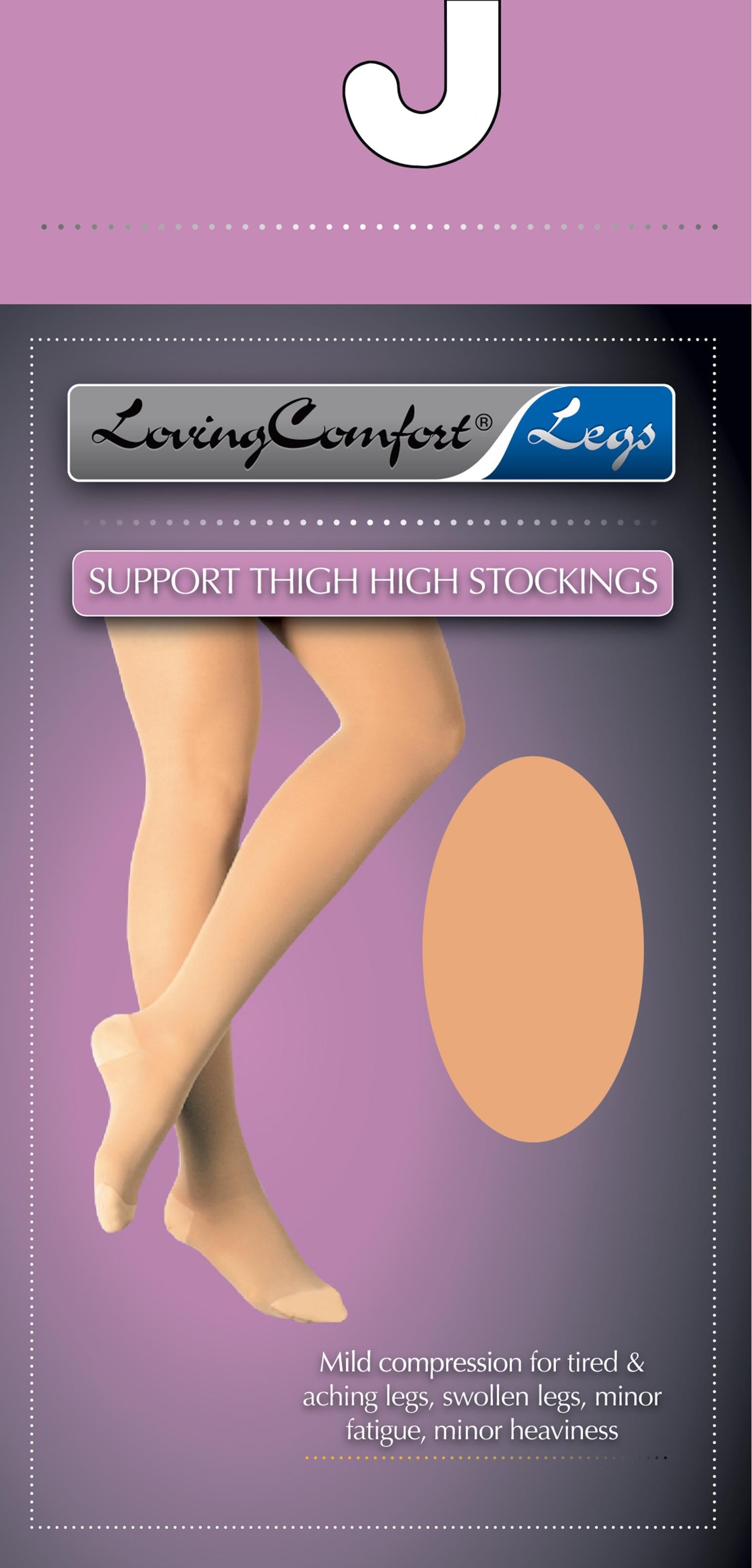 Scott Specialties - 1676 BEI LG Compression Stocking Loving Comfort® Thigh High Large Beige Closed Toe