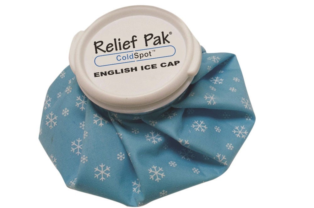 Fabrication Enterprises - 11-1060 English Style Ice Bag Relief Pak® General Purpose One Size Fits Most 6 Inch Diameter Rubberized Fabric / Plastic Reusable