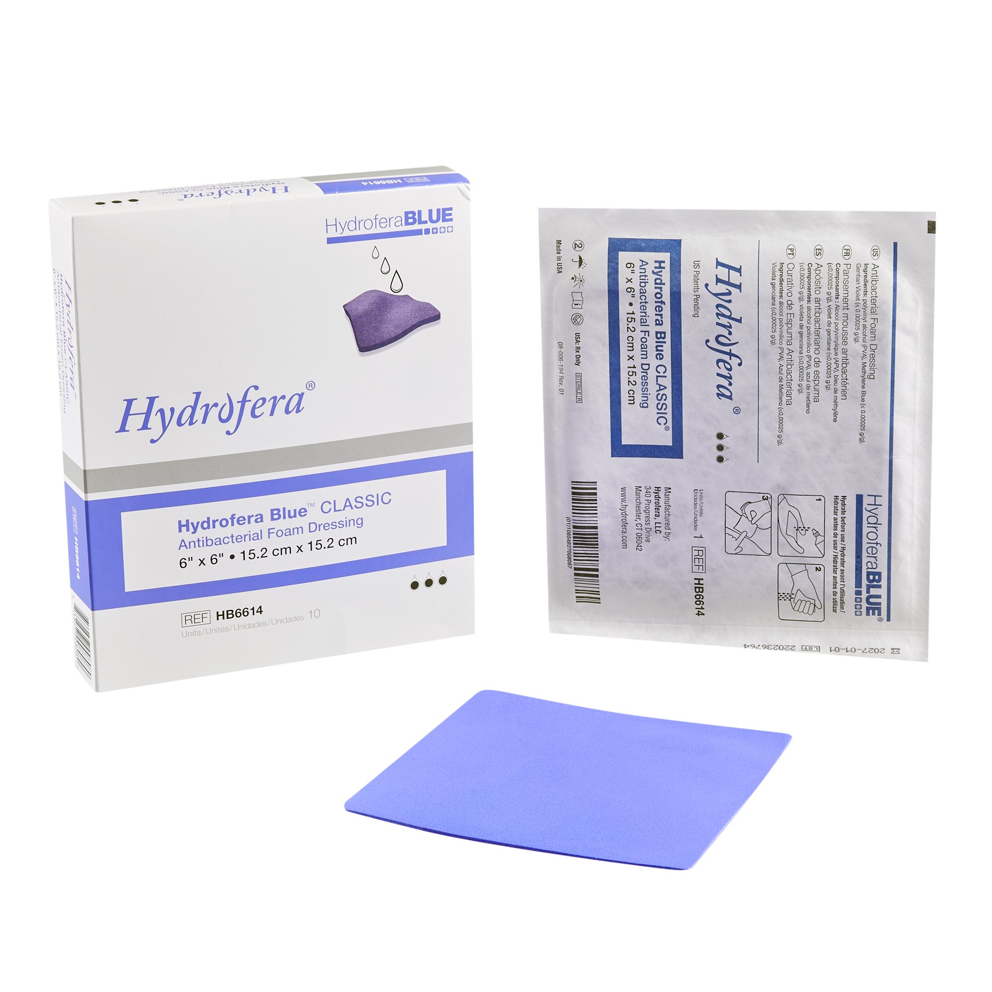 BSN Medical - HB6614 Hydrofera Blue™ Classic Antibacterial Foam Dressing