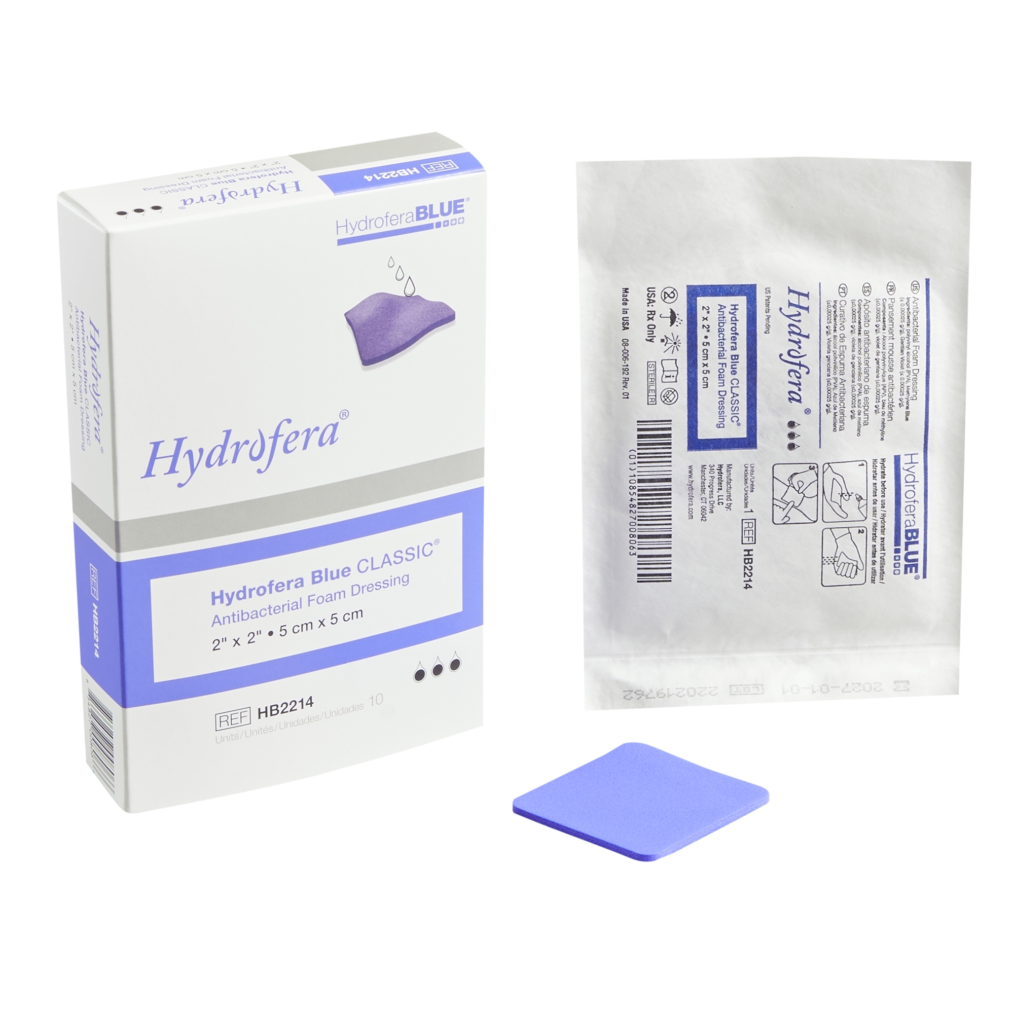 BSN Medical - HB2214 Hydrofera Blue™ Classic Antibacterial Foam Dressing