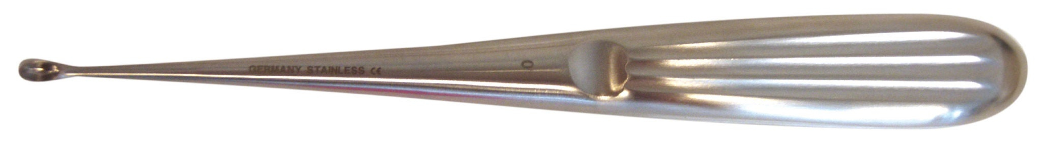 BR Surgical - BR32-47503 Bone Curette BR Surgical Spratt 6-1/2 Inch Length Hollow Handle with Grooves Size 3 Tip Straight Oval Cup Tip