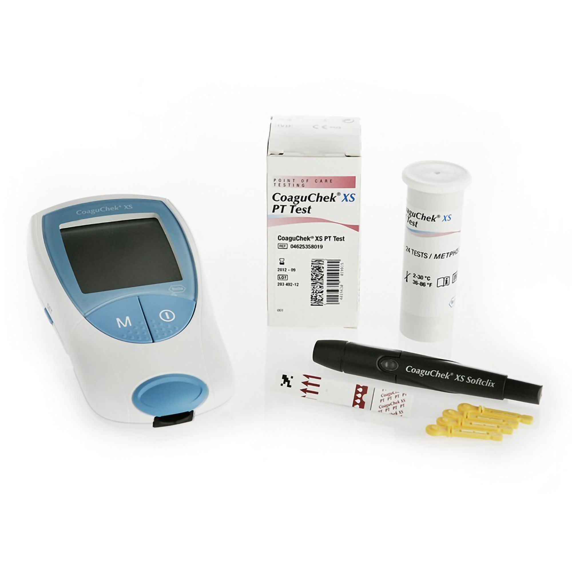 Roche Diagnostics - 6298176001 Blood Coagulation Meter Kit CoaguChek® XS 8 µL Sample 1 Minute Results