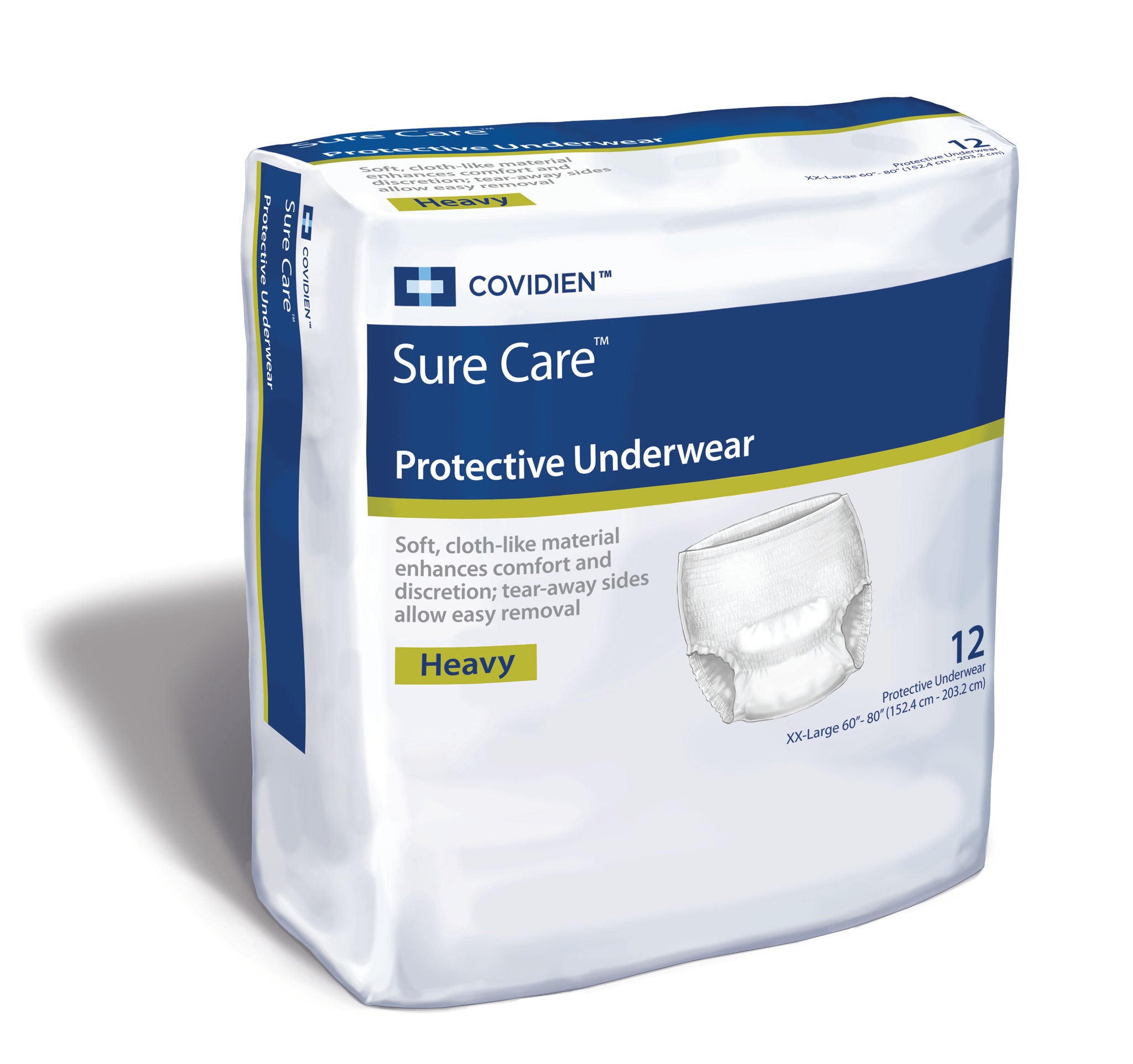 Cardinal - 1630- Absorbent Underwear Sure Care™ Pull On with Tear Away Seams Adult 2X-Large Unisex Disposable Heavy Absorbency