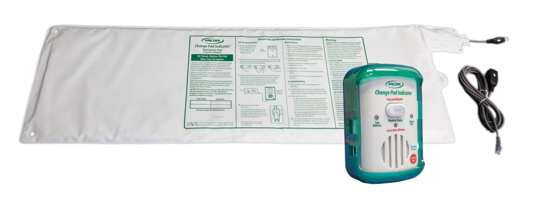 Smart Caregiver - CPBR1-SYS Bed Sensor Pad Alarm System Change Pad Indicator™ 10 X 30 Inch