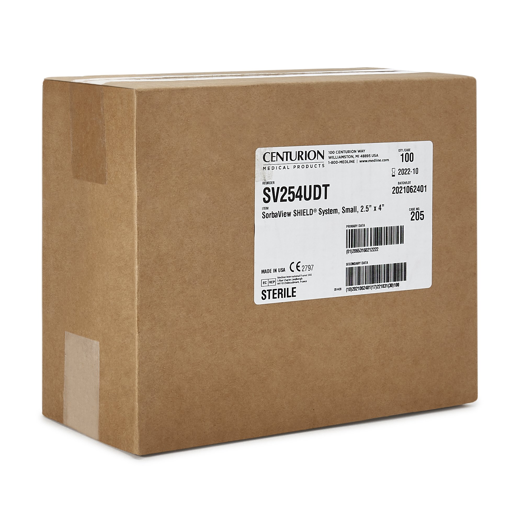 Medline SV254UDT - Centurion SorbaView® Integrated Securement Dressing - 1/Each, 100/Case