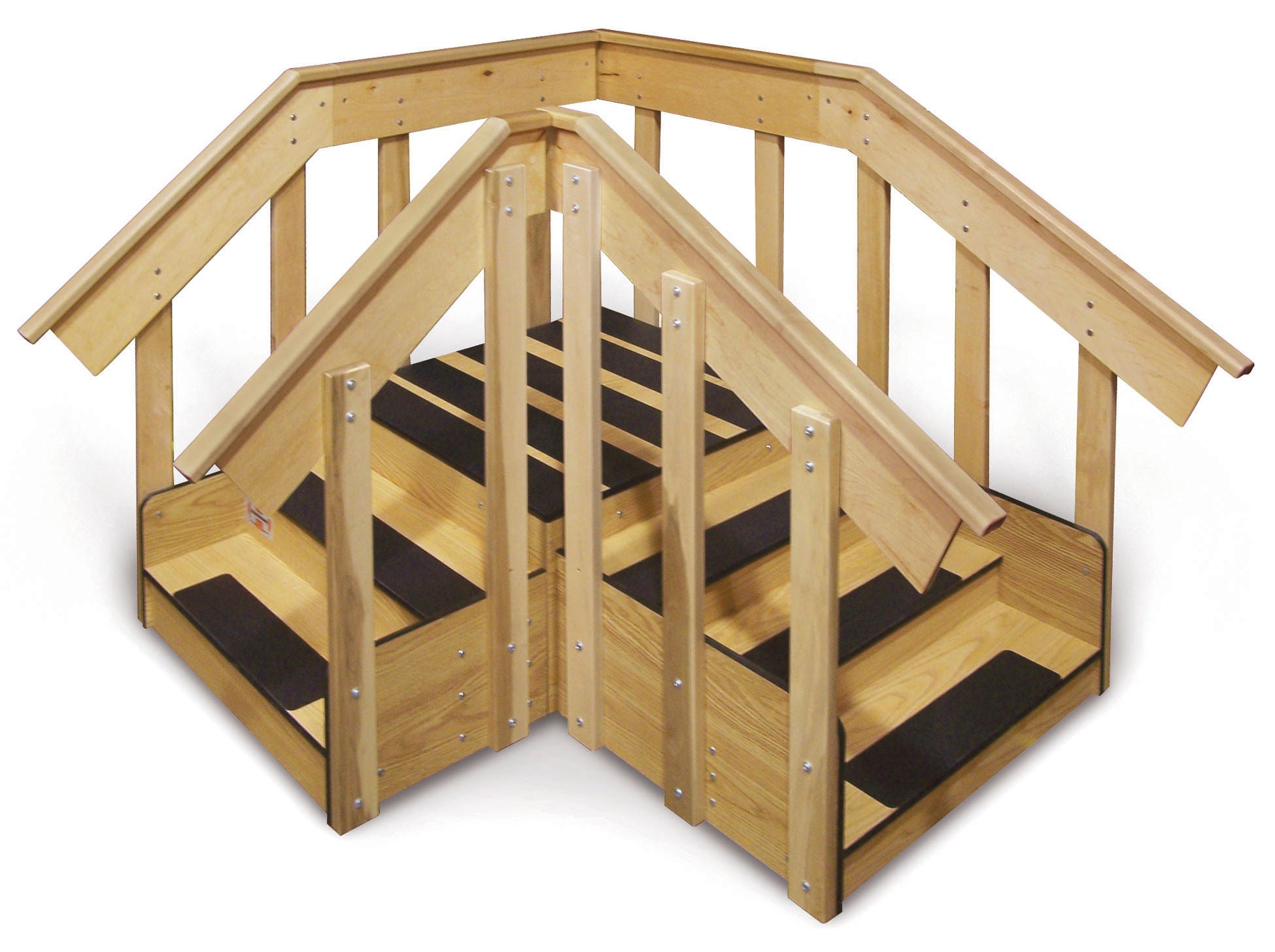 Hausmann Industries - 1580 Training Staircase ADA Convertible Space-Saver 91 L X 36 W X 18 H Inch