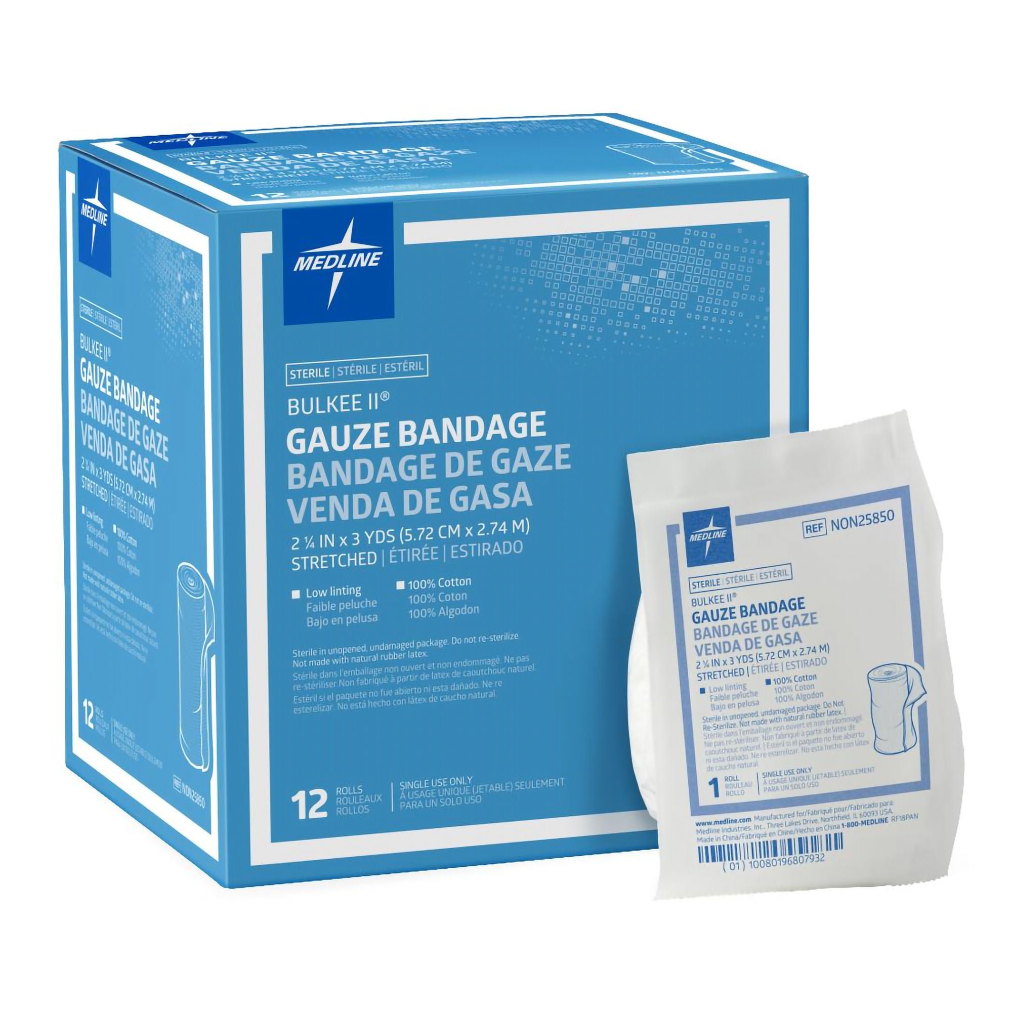 Medline - NON25850 Bulkee II® Six-Ply Gauze Bandage
