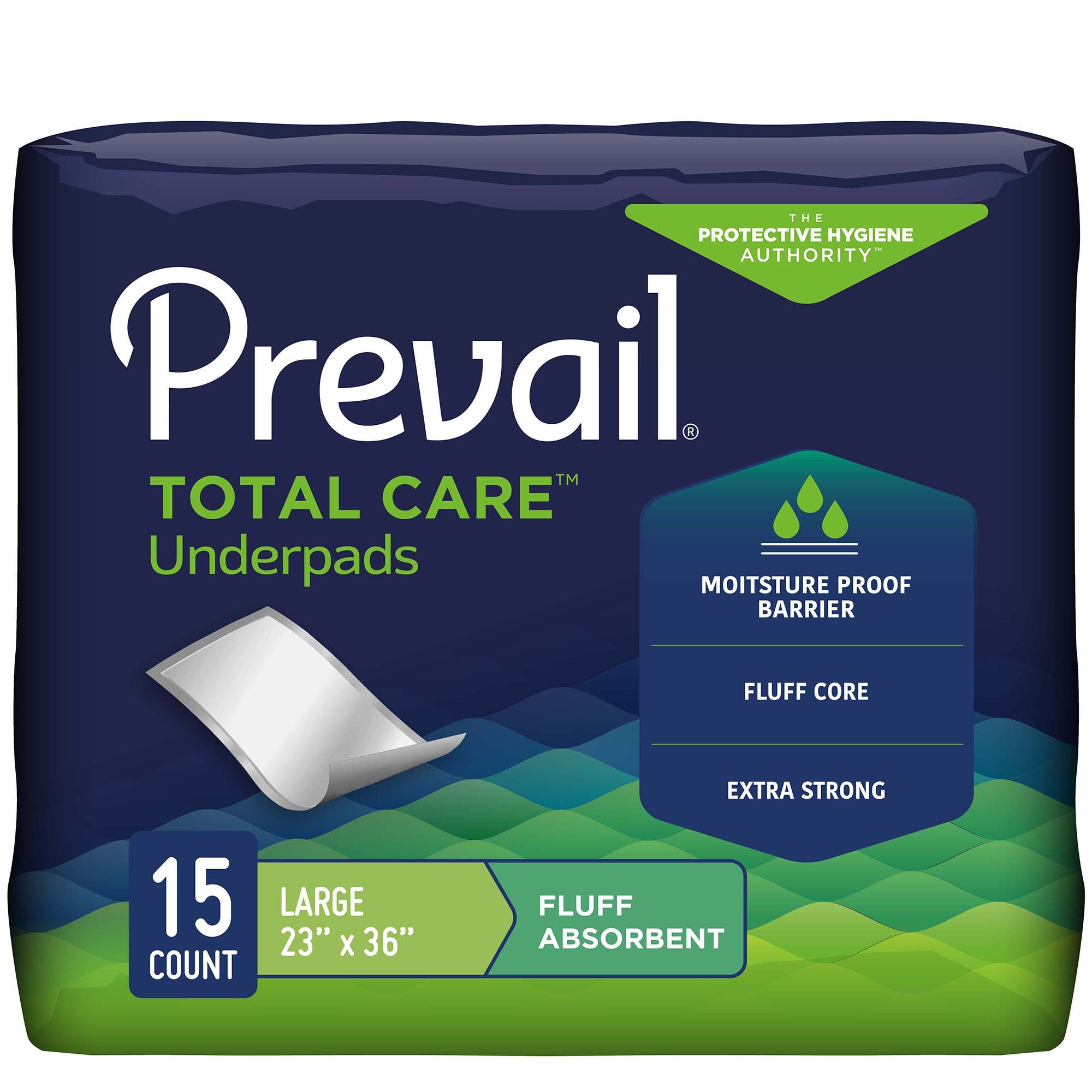 First Quality Products LLC - UP-120 Disposable Underpad Prevail® 23 X 36 Inch Fluff Light Absorbency