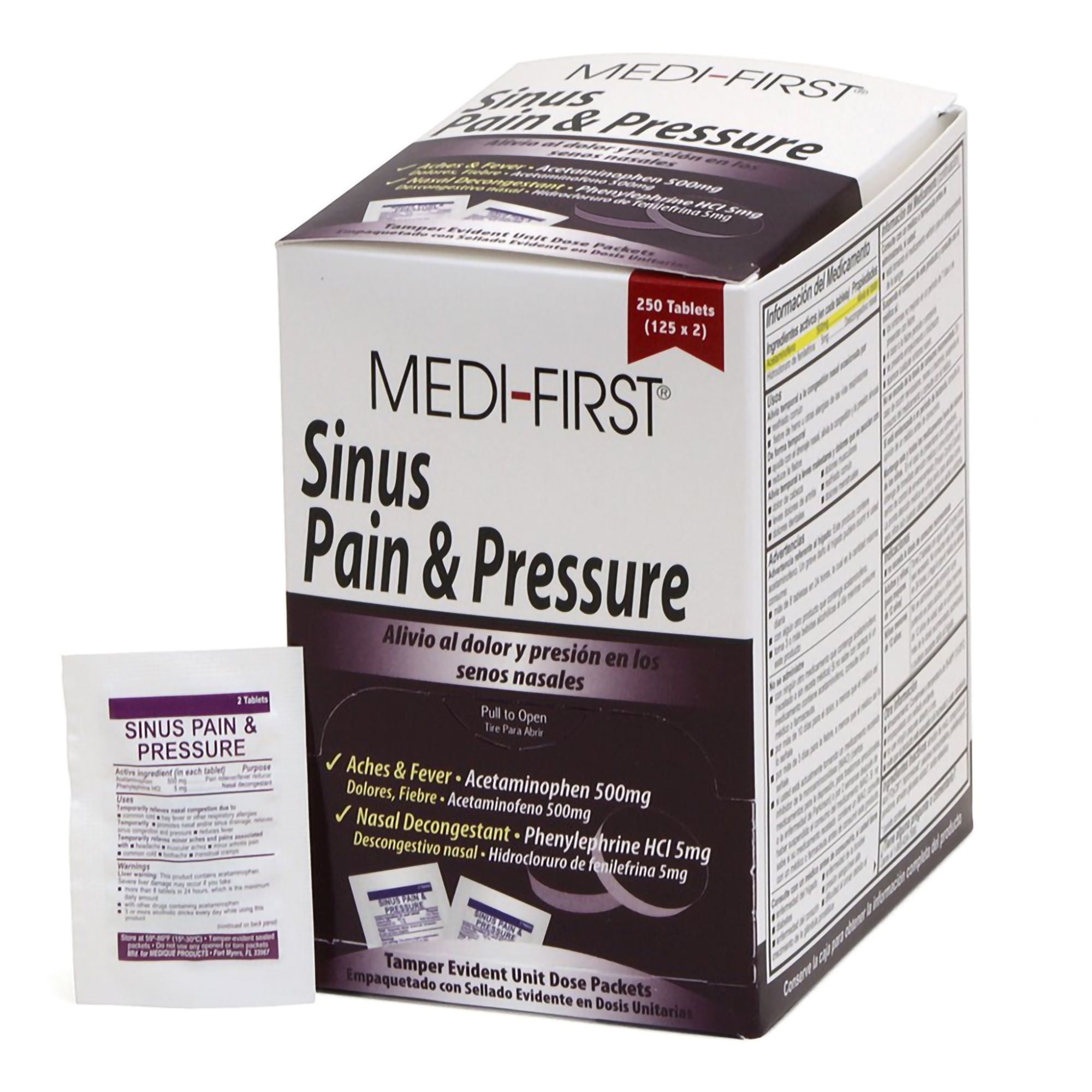 Medique Products - 81948 Medi-First® Acetaminophen / Phenylephrine Sinus Relief