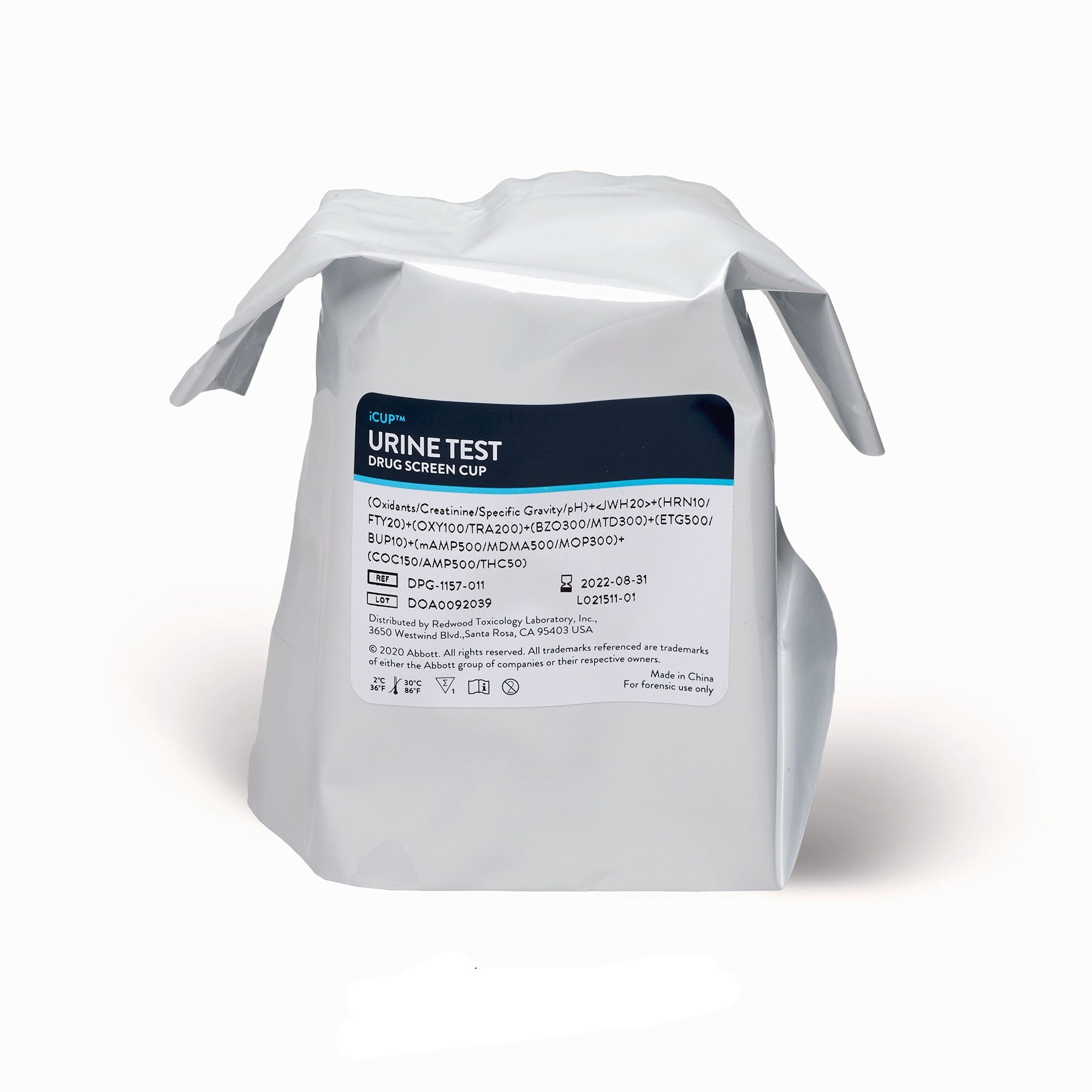 Abbott Rapid Dx North America LLC - I-DUE-187-071 Drugs of Abuse Test Kit iCup® A.D. AMP, BZO, COC, mAMP/MET, MOP, OXY, PCP, THC (CR, OX, pH) 25 Tests CLIA Non-Waived