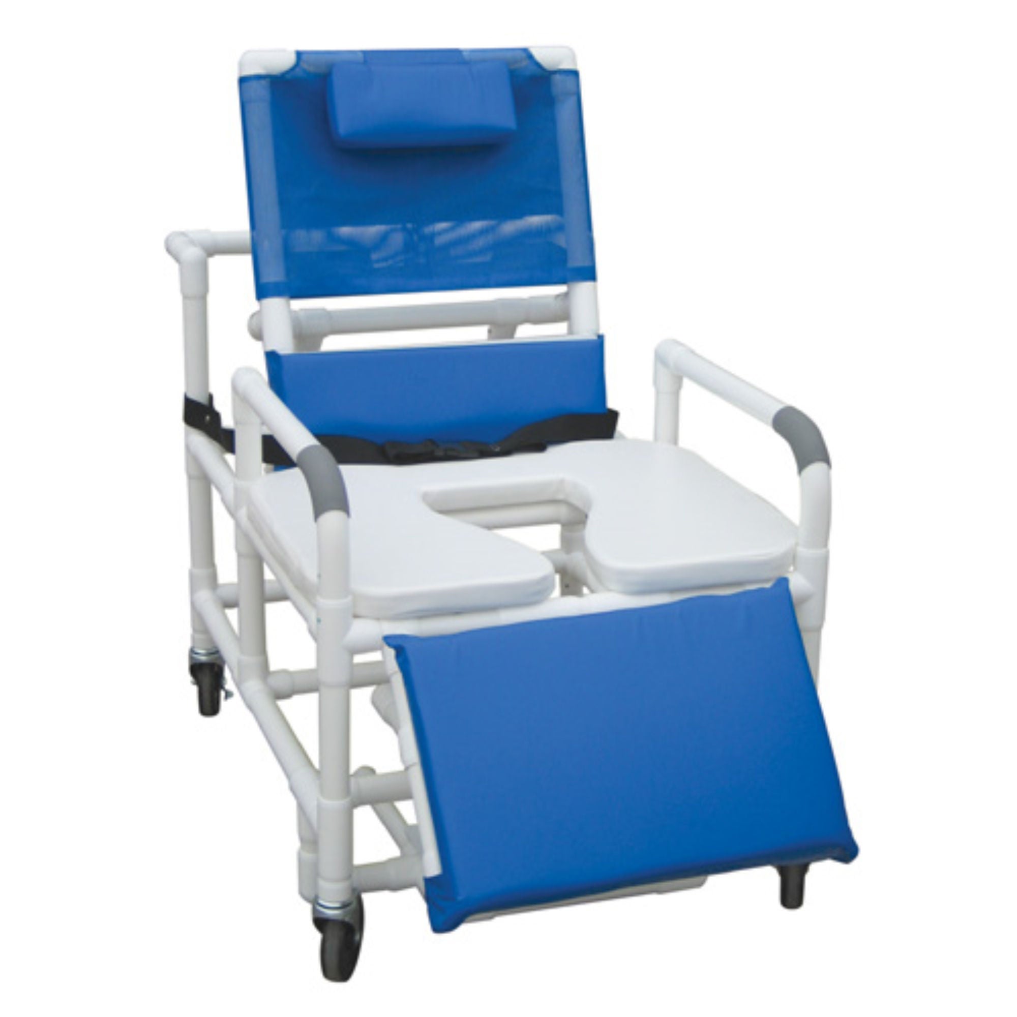Graham-Field - 89440 Shower Chair Lumex® Drop Arms PVC Frame Reclining Backrest 26 Inch Seat Width Internal / 30 Inch Seat Width External 600 lbs. Weight Capacity