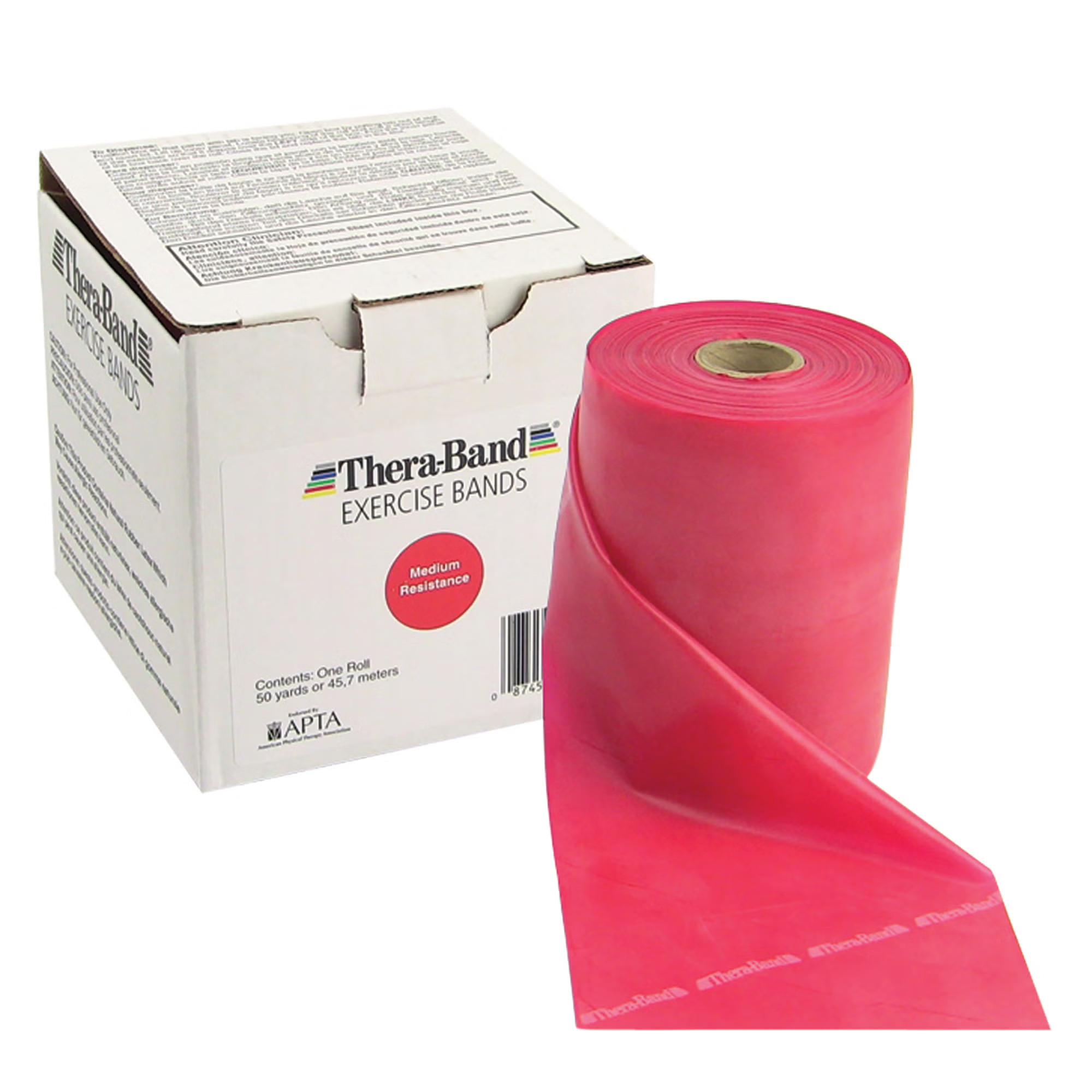 Fabrication Enterprises - 10-1007 Exercise Resistance Band TheraBand® Red 5 Inch X 50 Yard Medium Resistance