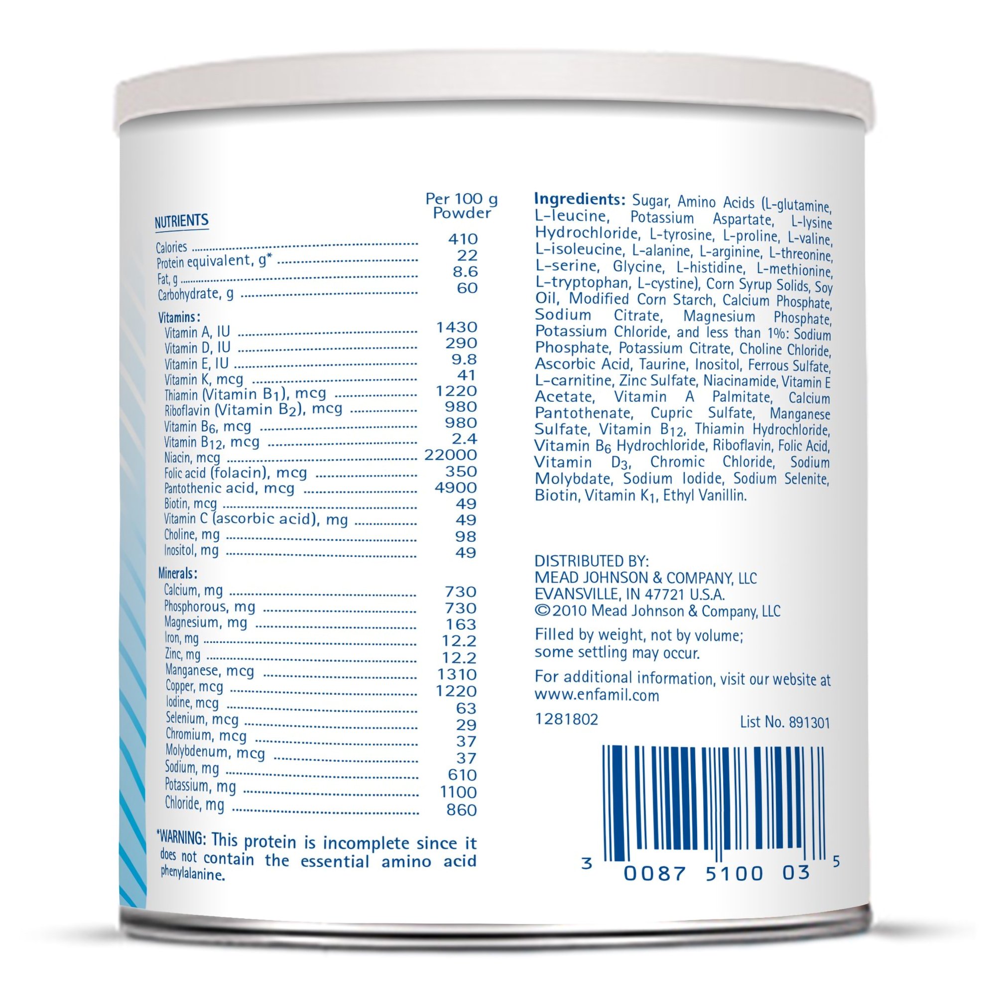 Phenyl-Free 2 Oral Supplement 891301 by Mead Johnson