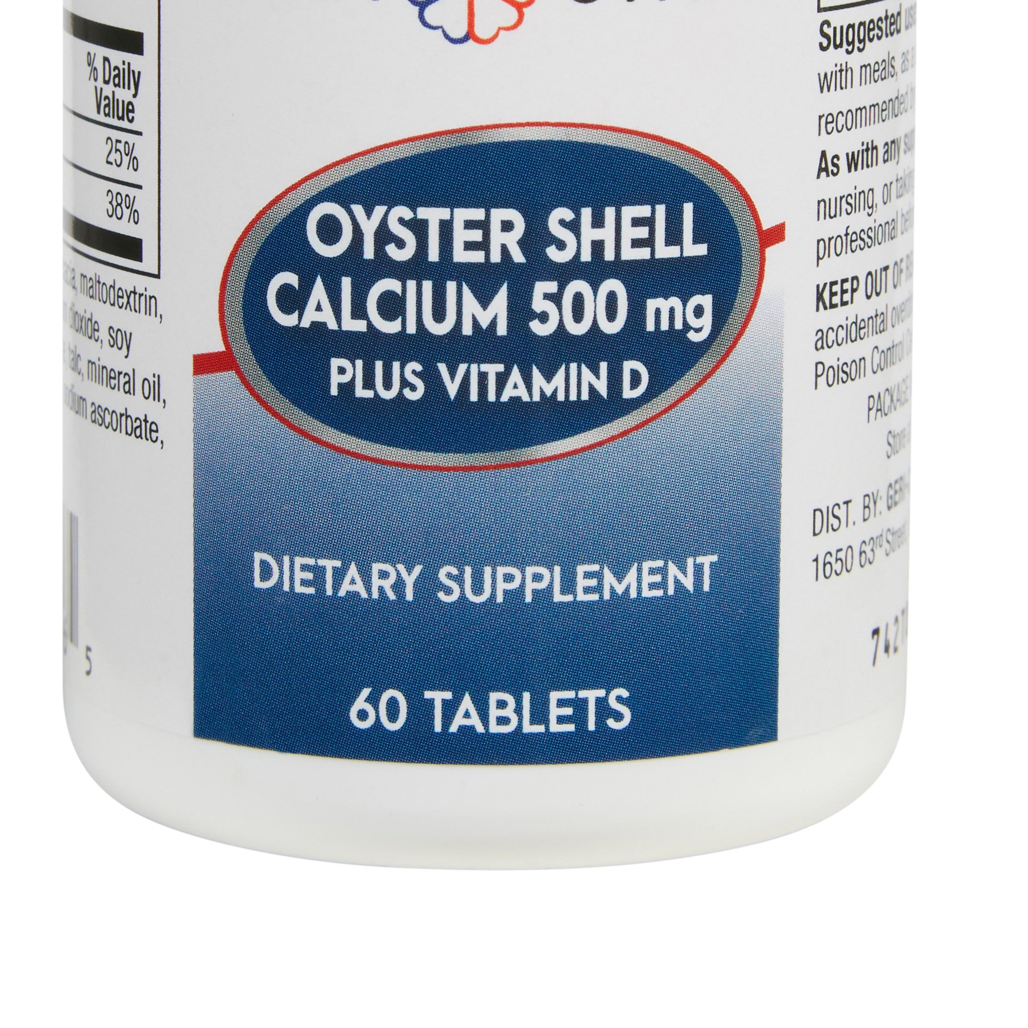 Geri-Care - 742-06-GCP Geri-Care® Oyster Shell Calcium with Vitamin D-3 Joint Health Supplement