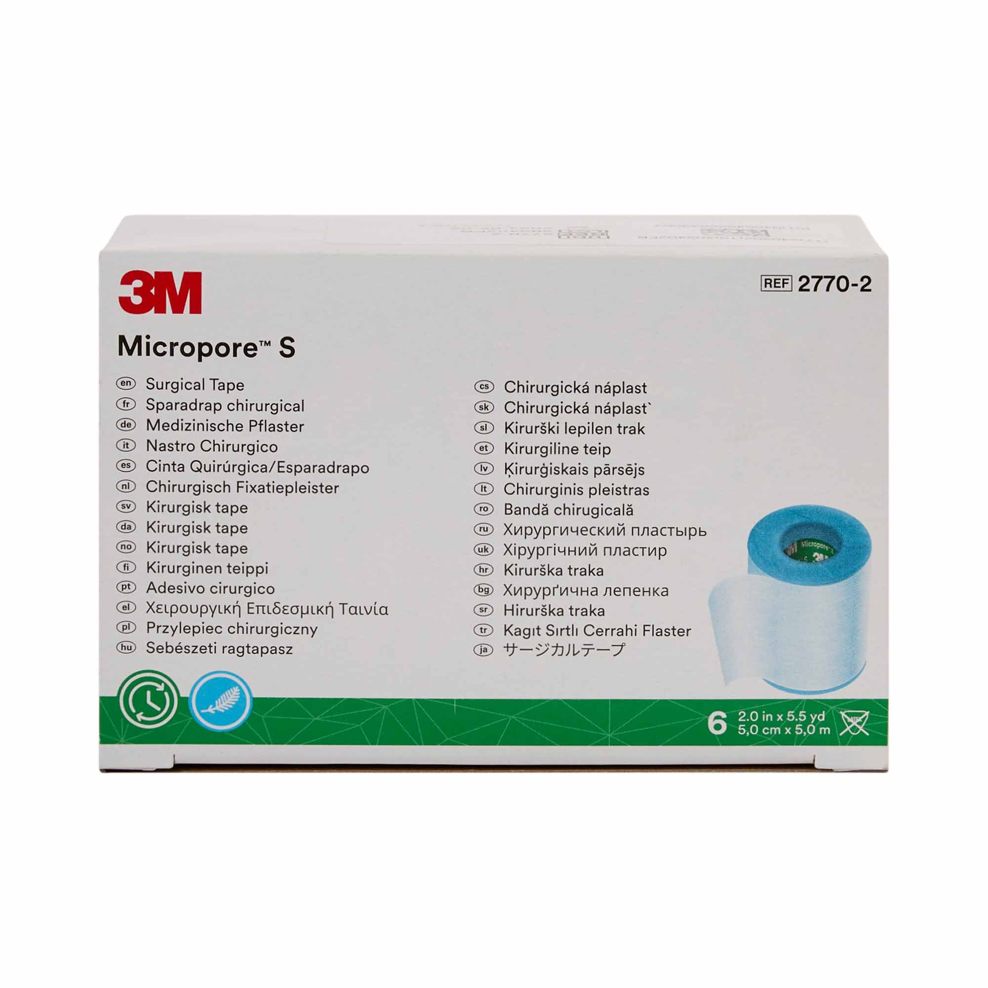 Solventum Corporation - 2770-2 3M™ Micropore™ S Silicone Medical Tape