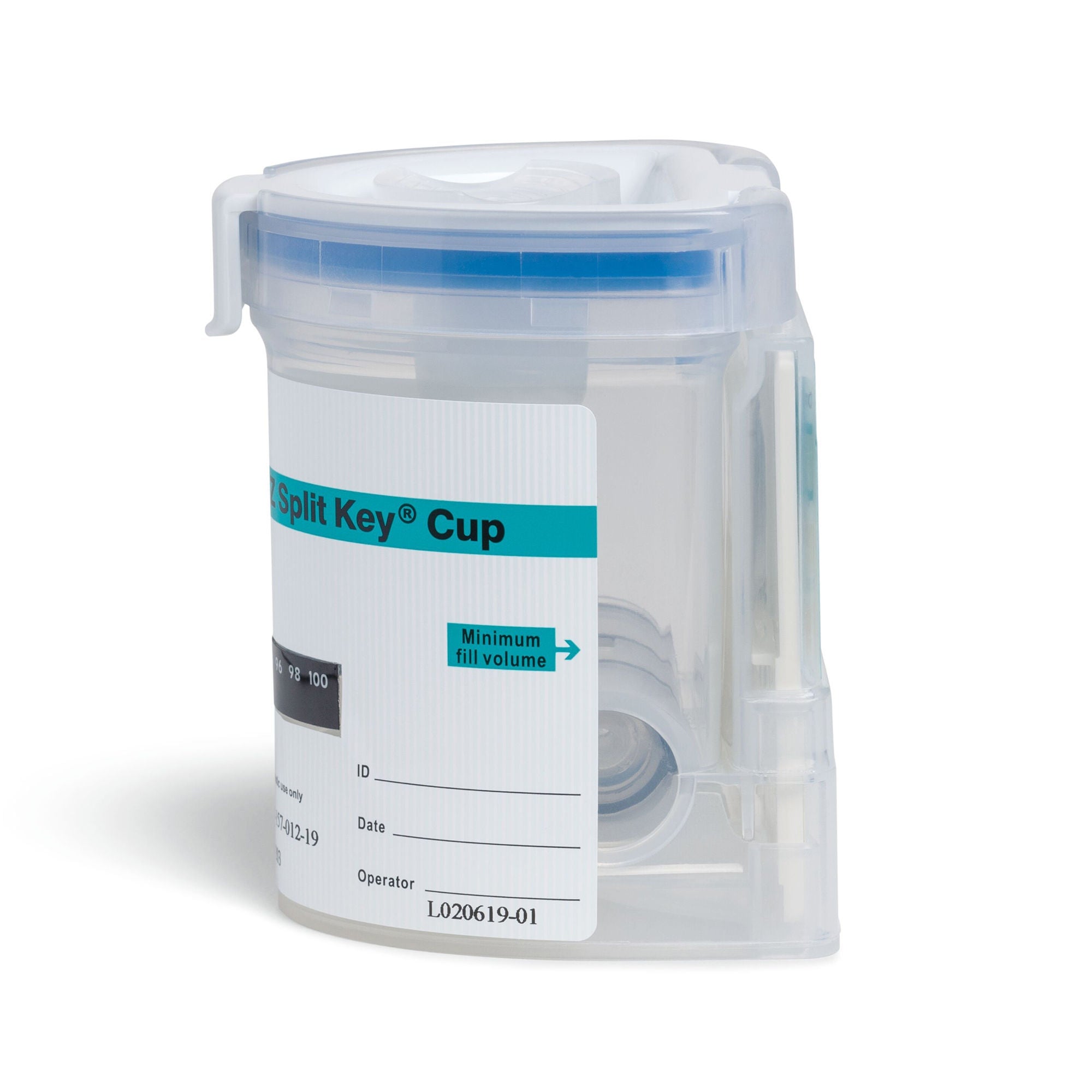 Abbott Rapid Dx North America LLC - DUA-1107-021-19 Drugs of Abuse Test Kit E-Z Split Key® Cup A.D. AMP, BAR, BZO, COC, mAMP/MET, MDMA, MTD, OPI, PCP, THC (OX, pH, SG) 25 Tests CLIA Non-Waived