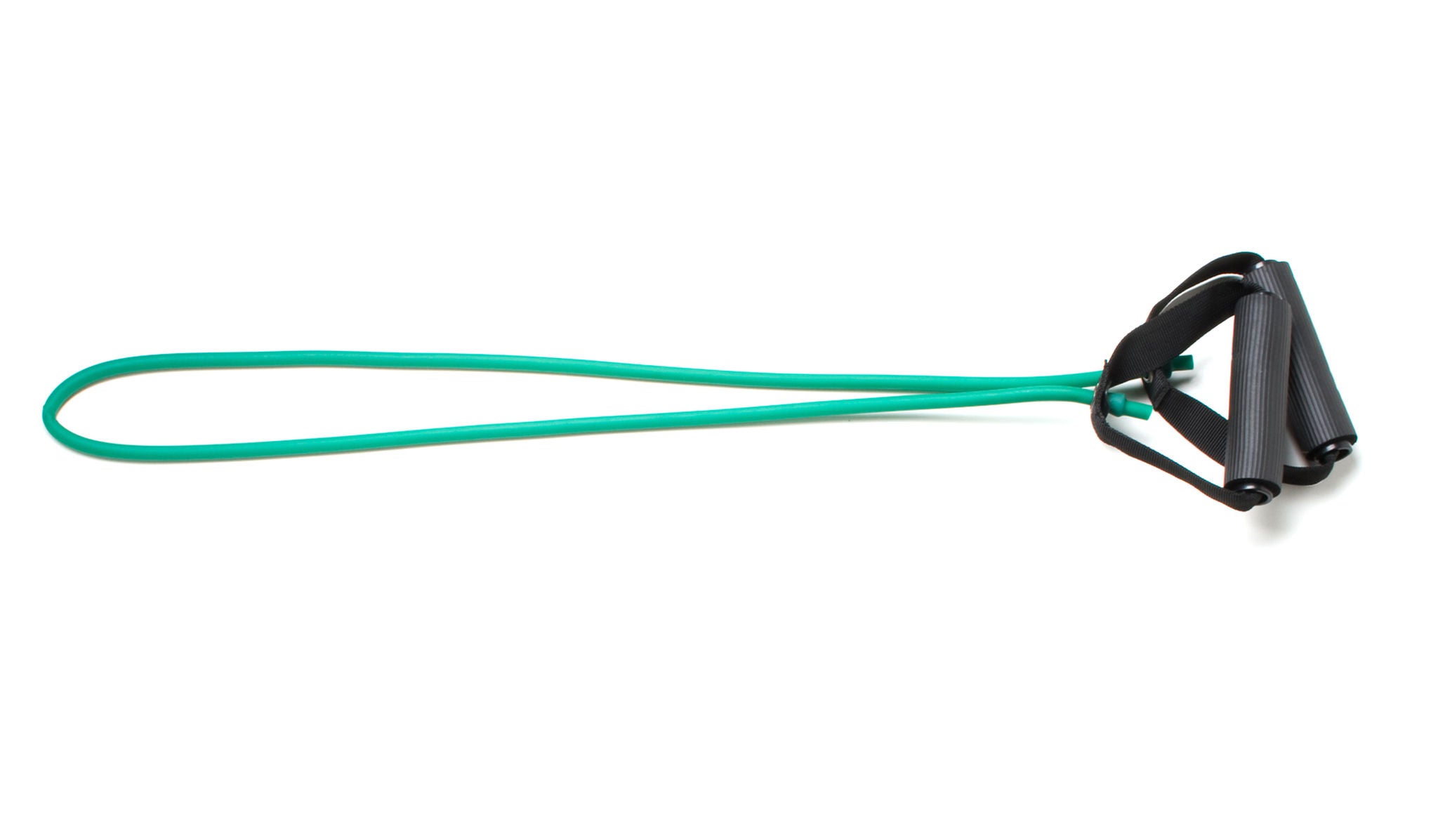 Fabrication Enterprises - 10-5563 Exercise Resistance Tubing with Handles CanDo® Green 48 Inch Length Medium Resistance