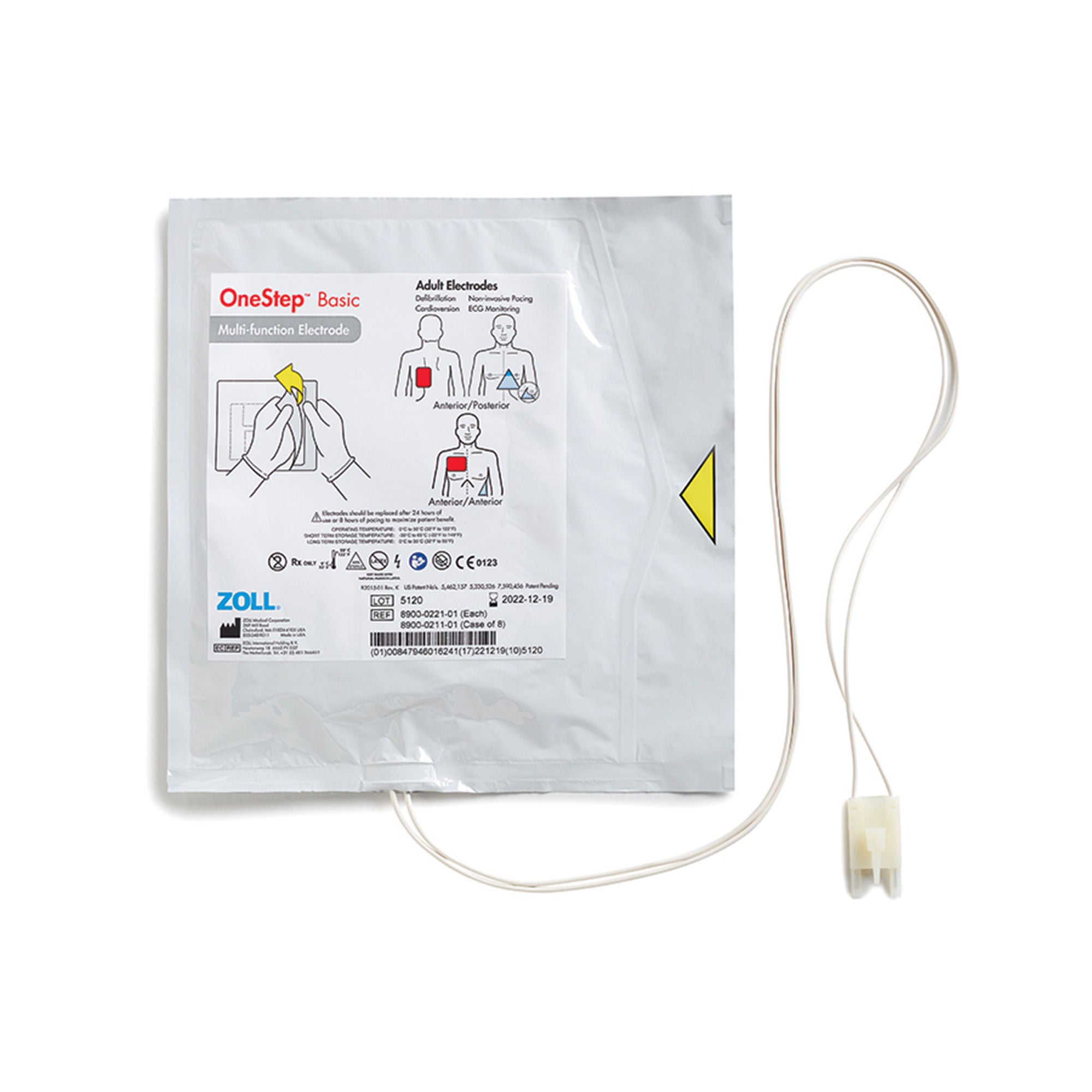 Zoll Medical - 8900-0221-01 Resuscitation Electrode OneStep™ Plug Connector Adult