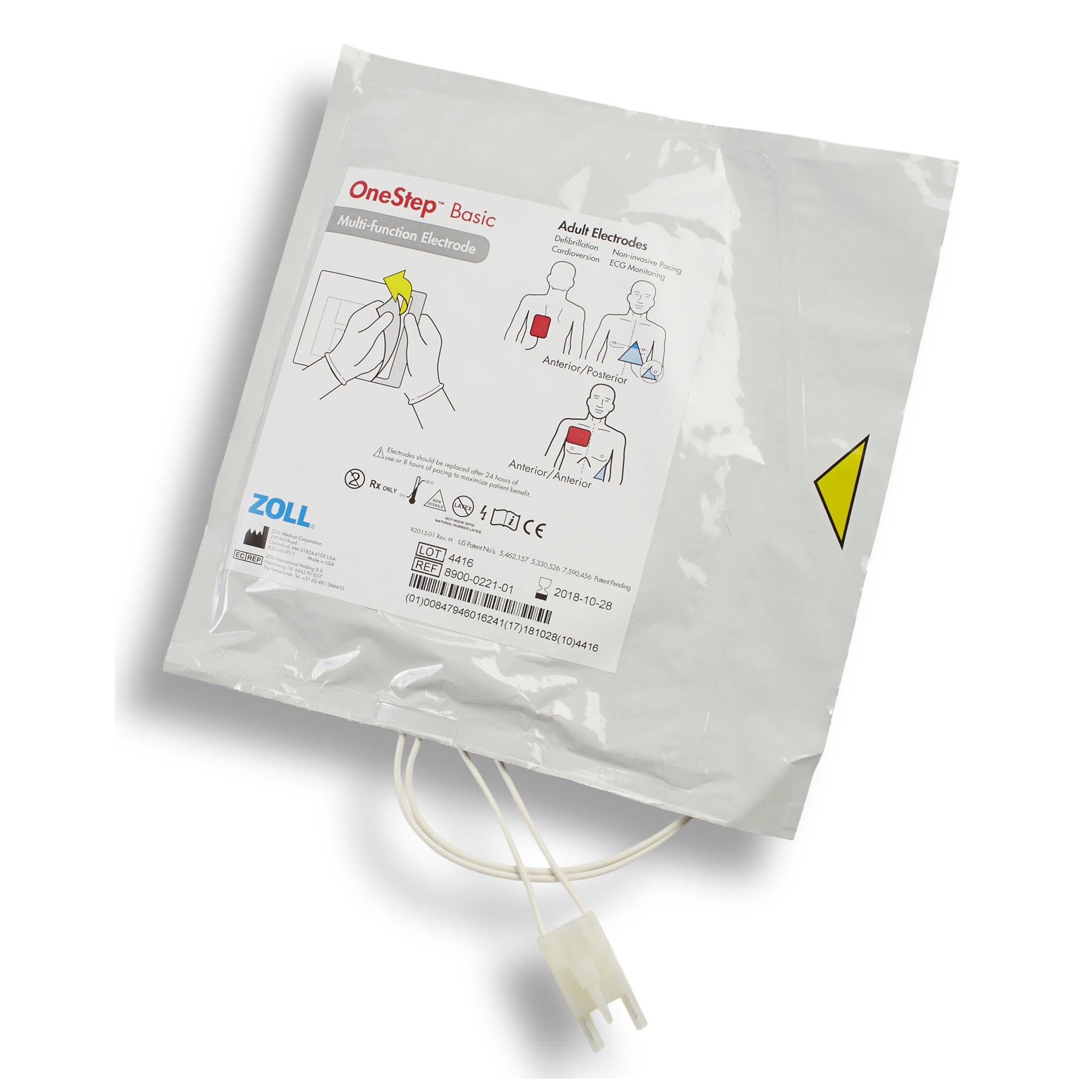 Zoll Medical - 8900-0221-01 Resuscitation Electrode OneStep™ Plug Connector Adult