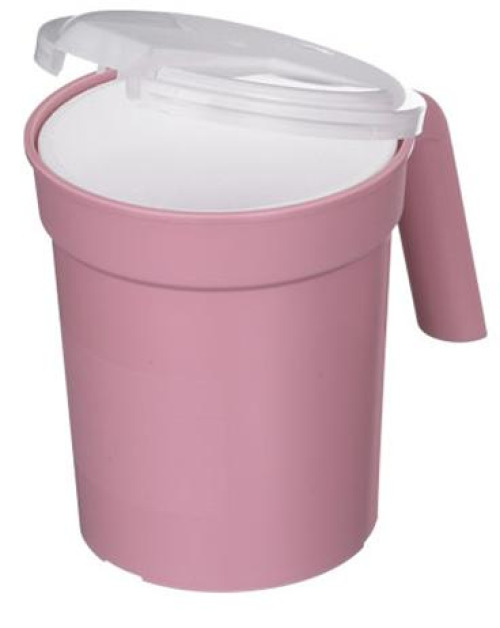 Medegen Medical Products LLC - H220-10 Pitcher and Liner Medegen Cold 28 oz. Dusty Rose Pink