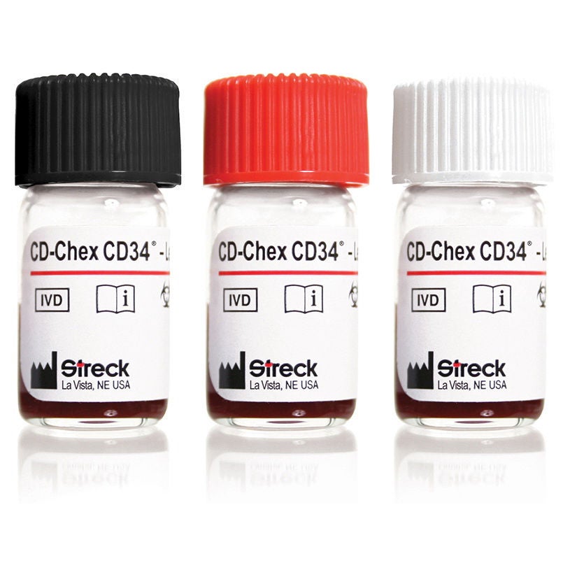 Streck Laboratories - 213338 Flow Cytometry Control Set CD-Chex CD34® Immunophenotyping Level 1, 2 2 X 1 mL