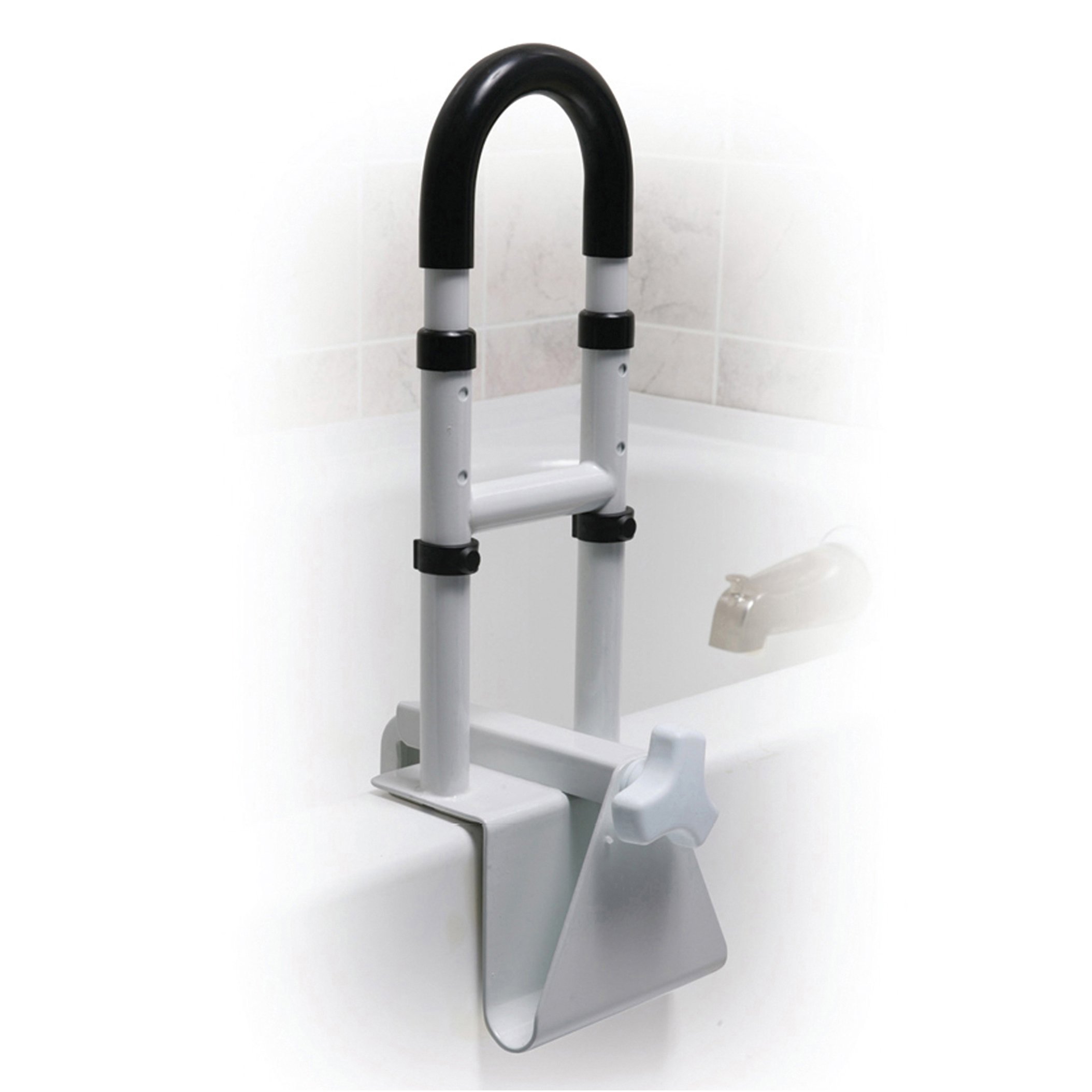 Drive DeVilbiss Healthcare RTL12036-ADJ - drive™ Clamp-On Tub Rail, White Steel, 14.5 – 17 Inch Height - 1/Each