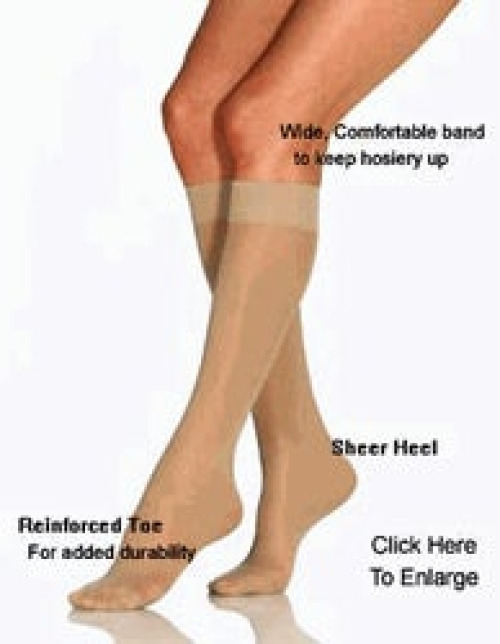 BSN Medical - 119229 Compression Stocking Jobst® Ultrasheer Knee High Small Sun Bronze Closed Toe