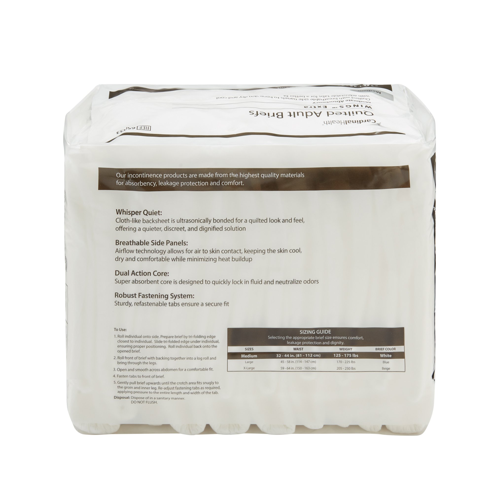 Cardinal - 65033 Simplicity Unisex Adult Incontinence Briefs
