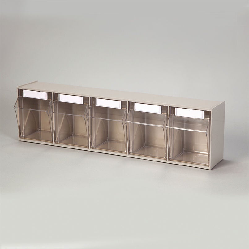 Health Care Logistics - 1205W Tilt Front Bin Tilters® White Plastic 5-1/4 X 6-1/2 X 23-5/8 Inch
