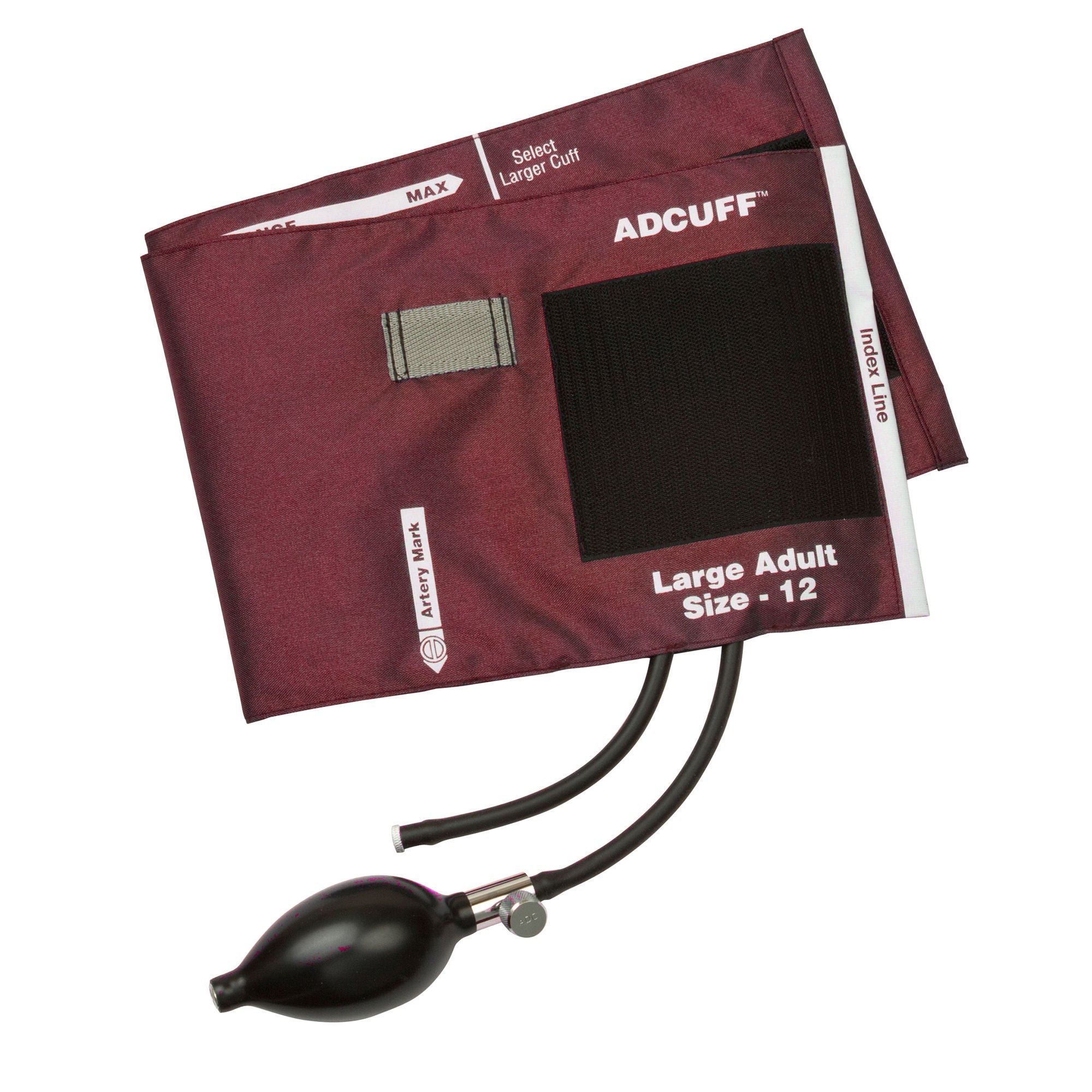 American Diagnostic Corp - 865-12XBD Reusable Blood Pressure Cuff and Bulb Adcuff™ 34 to 50 cm Arm Nylon Cuff Large Adult Cuff