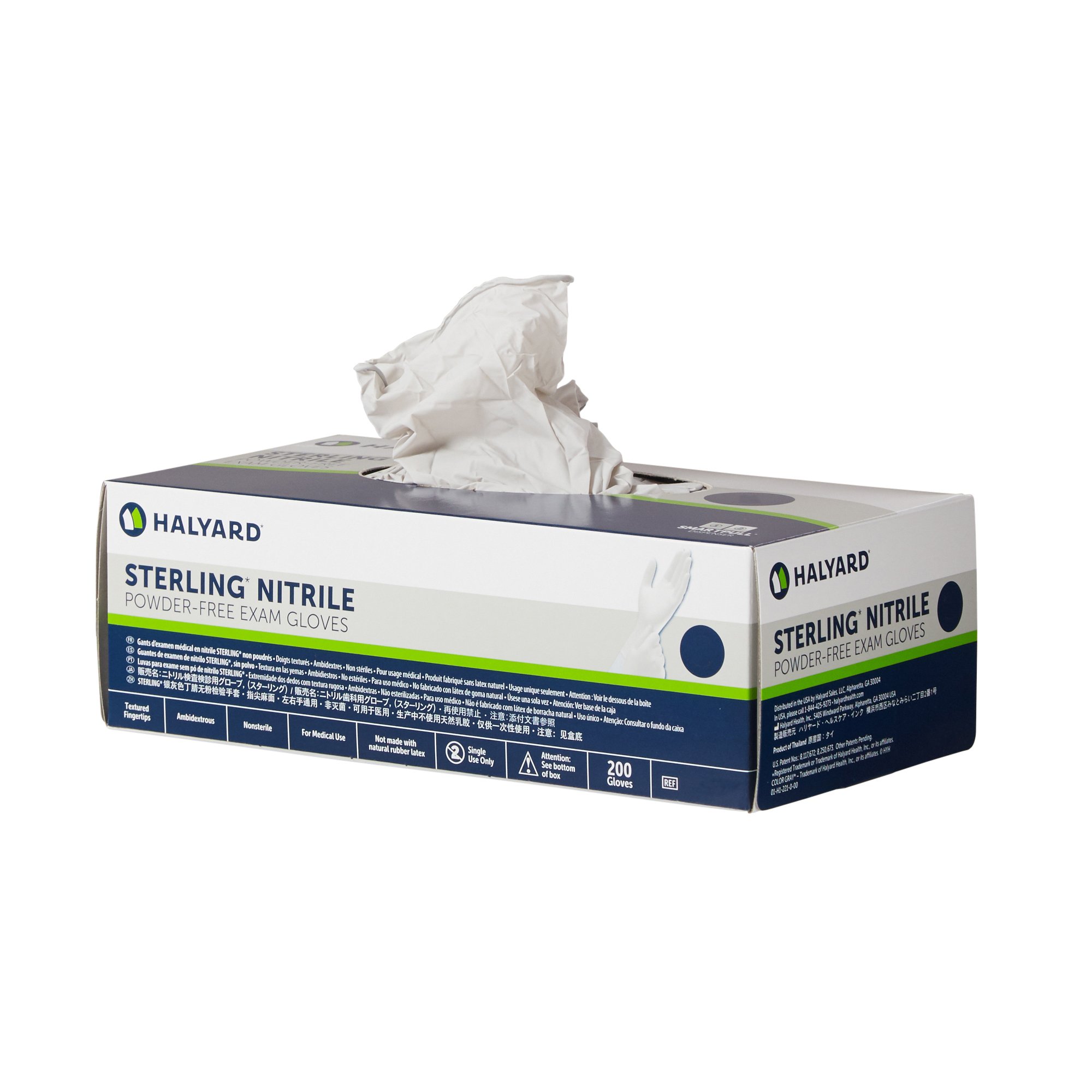 O&M Halyard Inc 50705 - Sterling® Nitrile Exam Glove, Extra Small, Gray - 200/Box, 2000/Case
