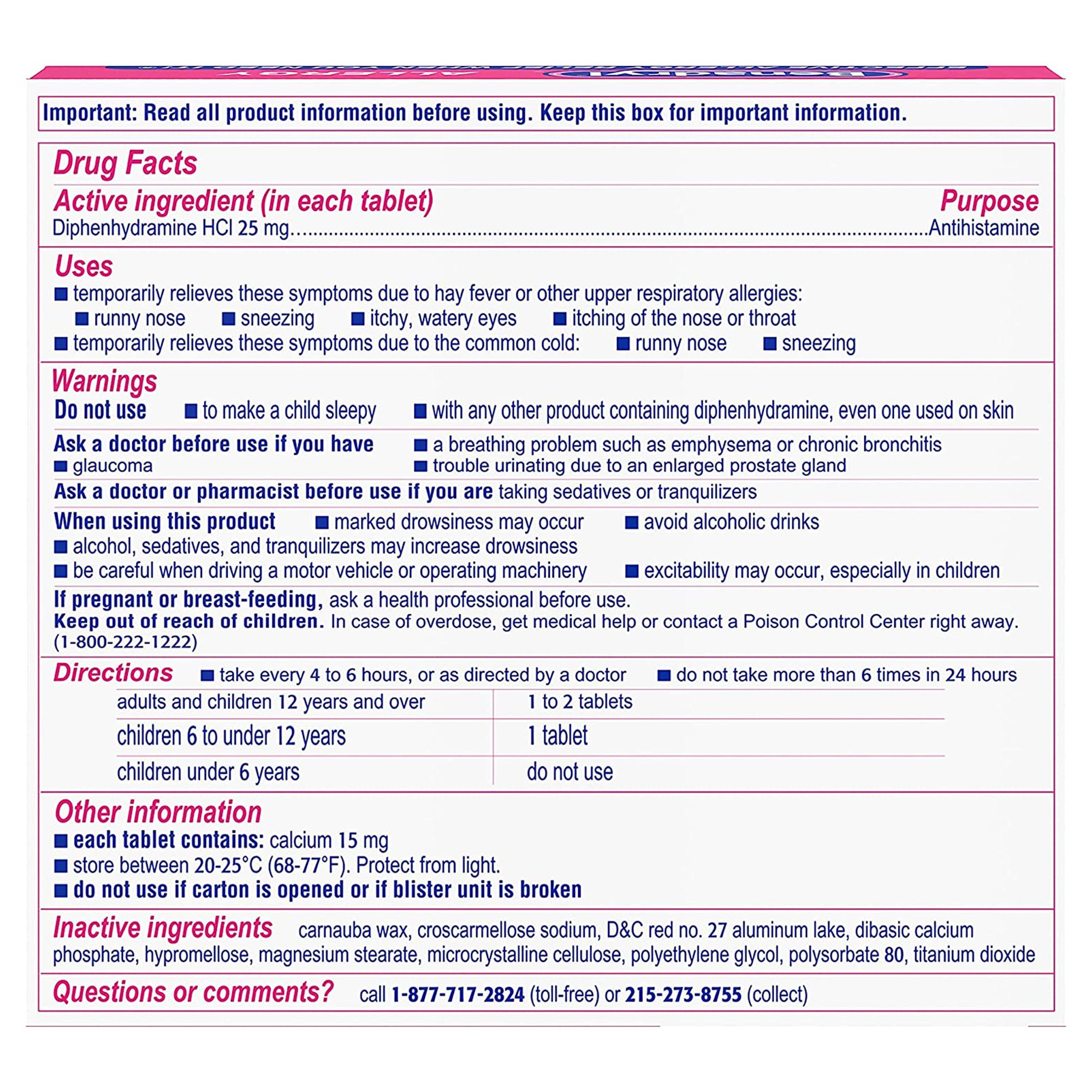 Kenvue Brands LLC - 531703100 Benadryl® Allergy Ultratabs