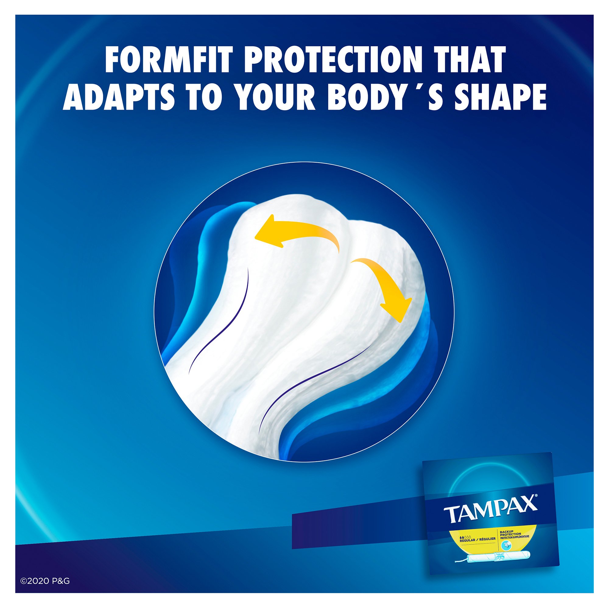 Procter & Gamble 07301022110 - Tampax® Tampons Regular Absorbency Unscented - 40/Box