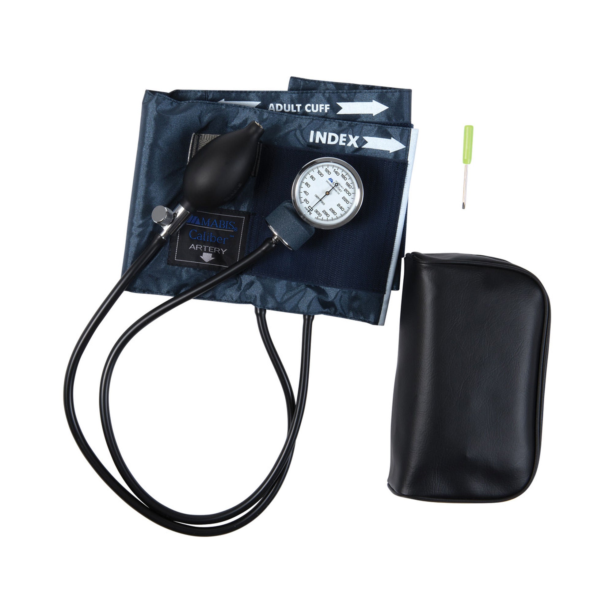 Mabis Healthcare - 01-133-011 Aneroid Sphygmomanometer Unit MABIS®Caliber™ Adult Cuff Arm Nylon Cuff 28 - 42 cm Pocket Aneroid