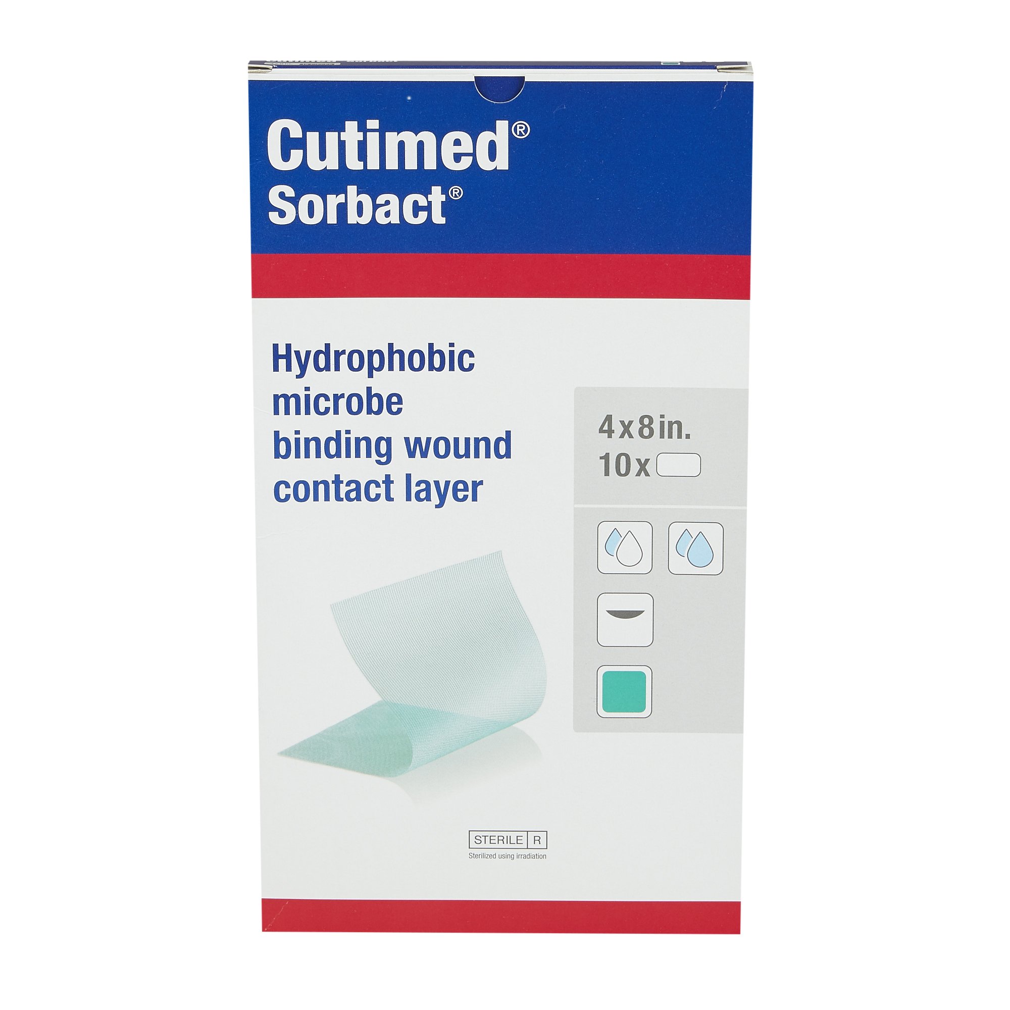BSN Medical 7266203 - Cutimed® Sorbact® WCL Antimicrobial Wound Contact Layer Dressing, 4 x 8 inch - 1/Each, 10/Box