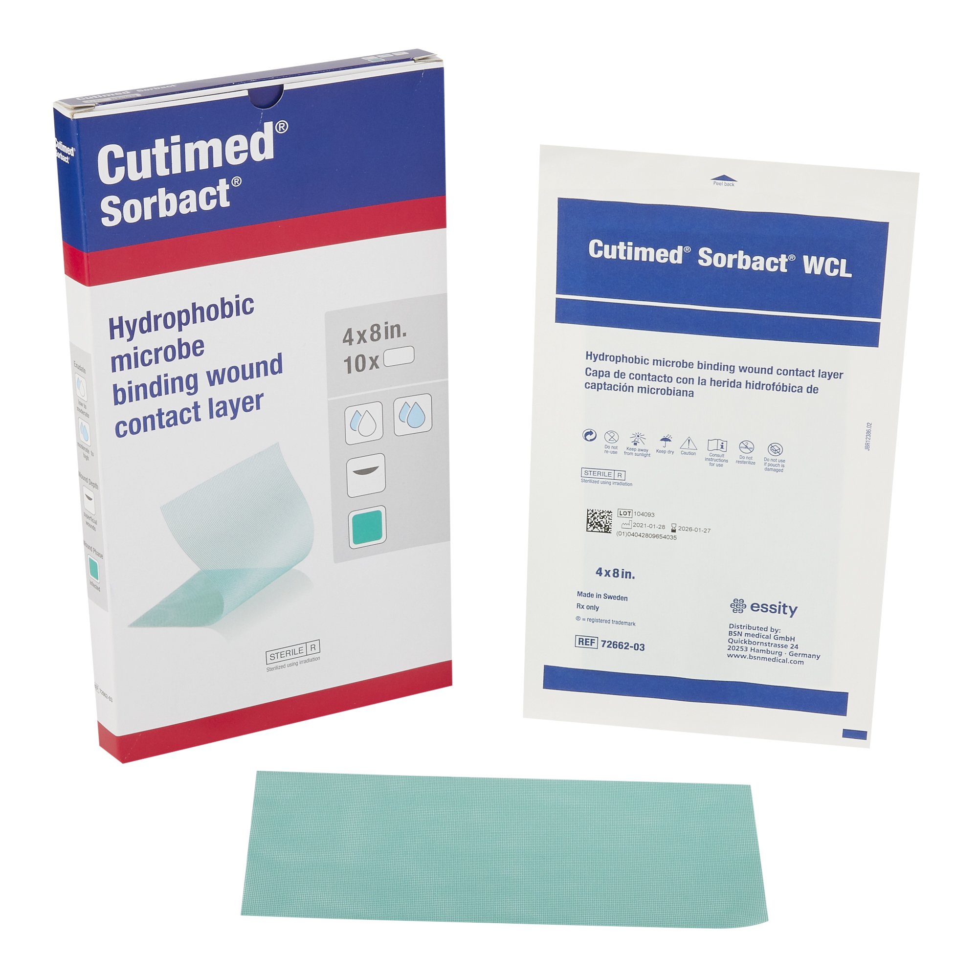 BSN Medical - 7266203 Cutimed® Sorbact® WCL Antimicrobial Wound Contact Layer Dressing