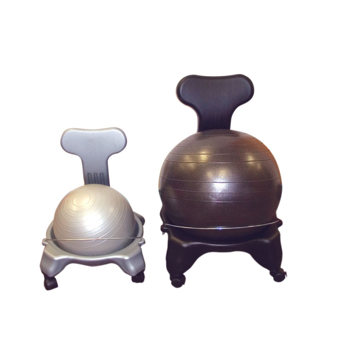 Fabrication Enterprises - 30-1792 Ball Chair with Back and Arms CanDo® Black One Size Fits Most