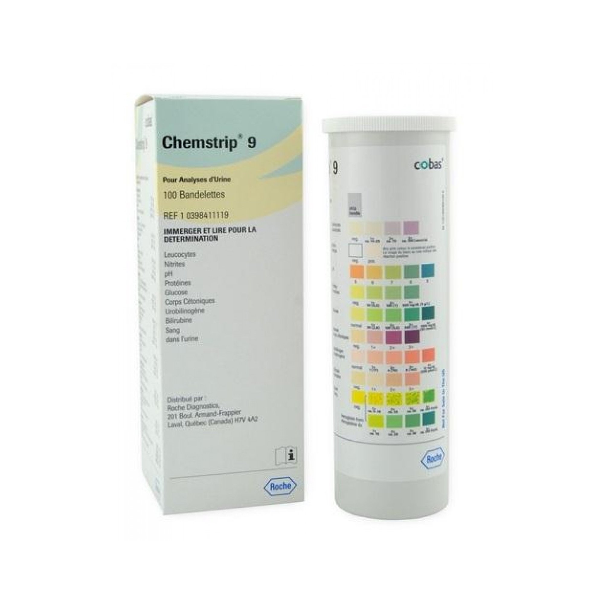 Roche Diagnostics - 11895427160 Chemstrip® 9 Urinalysis Reagent Strips