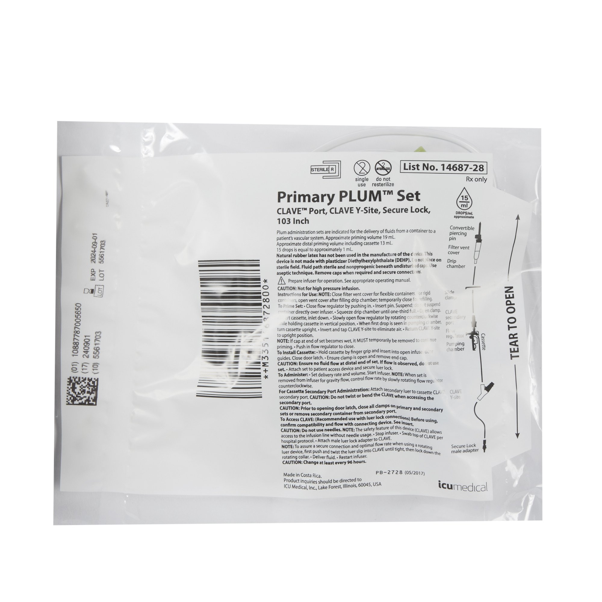ICU Medical - 1468728 Primary PlumSet™ Plum Set