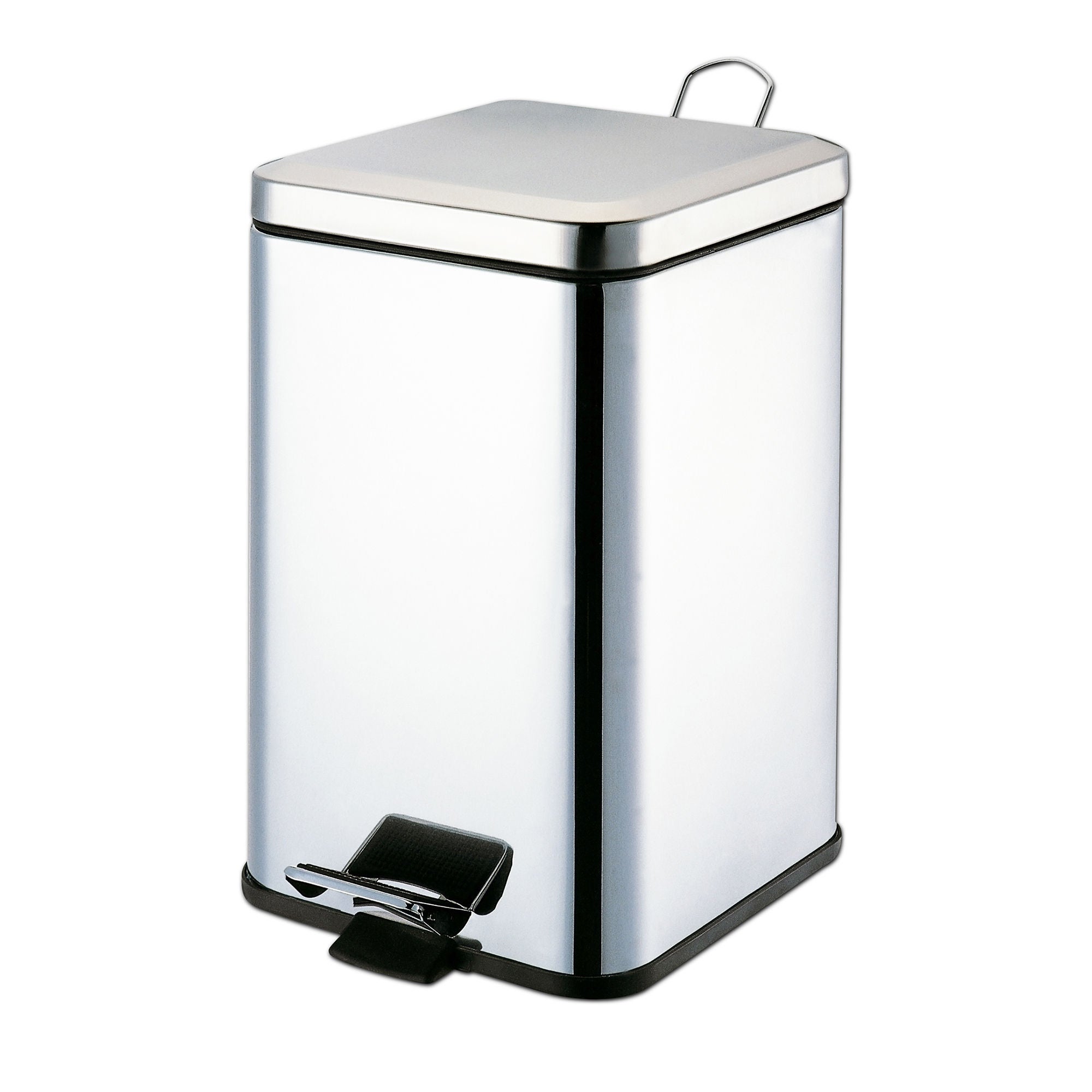 Graham-Field - 8360 Trash Can Grafco® 32 Quart / 8 gal. Silver Stainless Steel Square