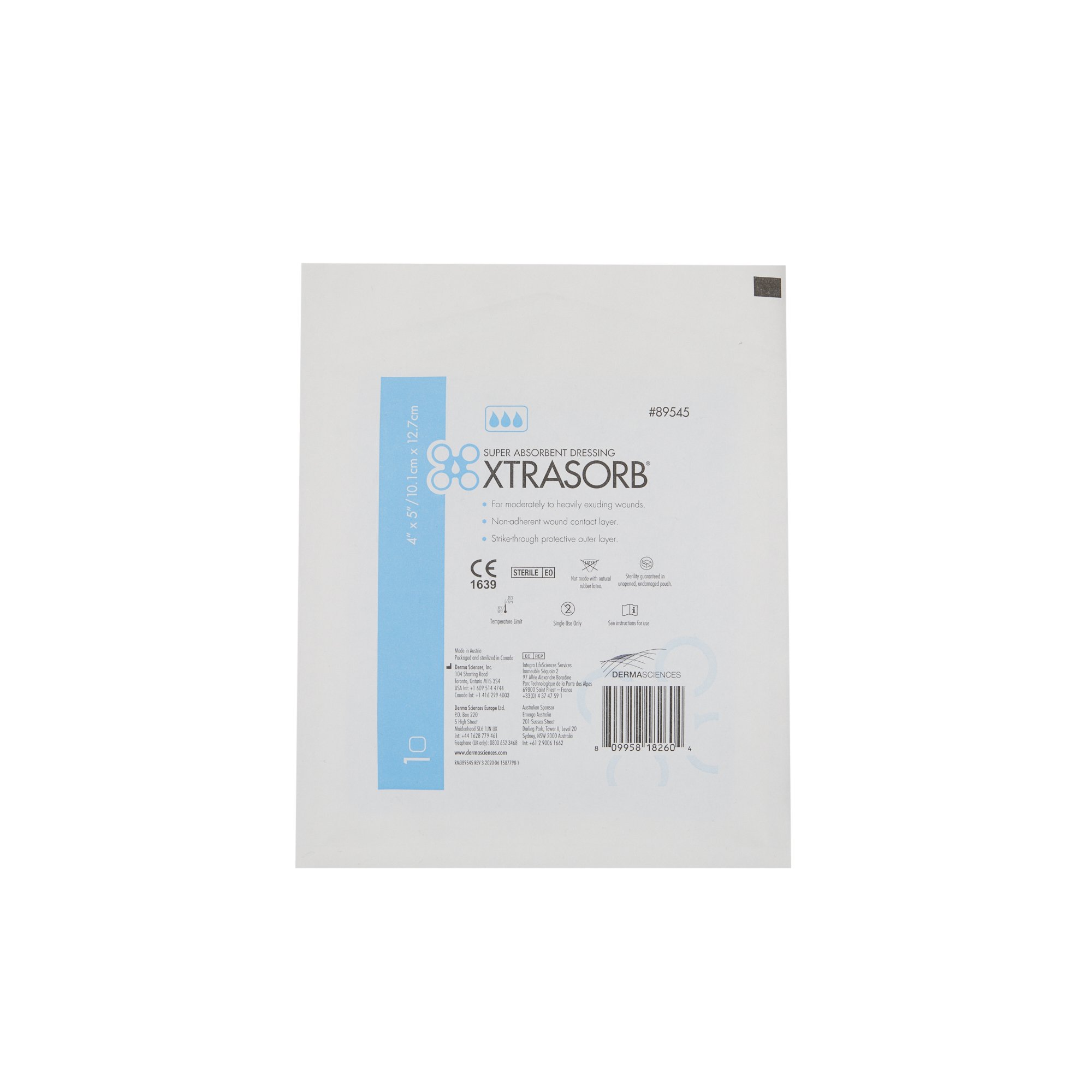 Xtrasorb Classic Super Absorbent Dressing 89545 by Gentell