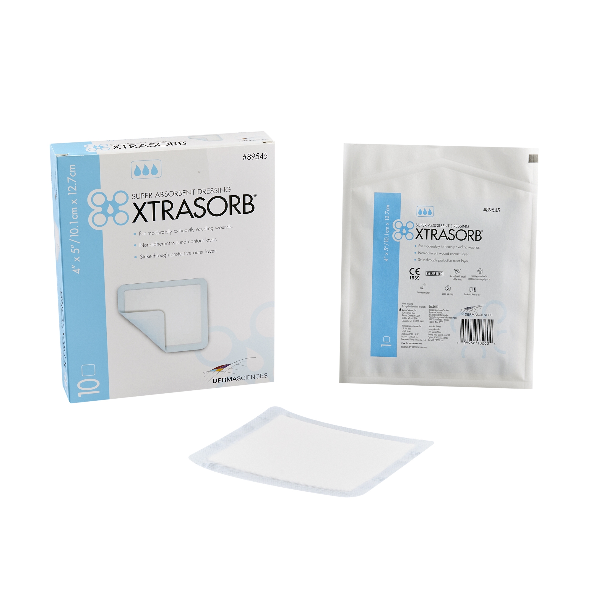 Gentell - 89545 xtrasorb™ Classic Gelling Foam Dressing