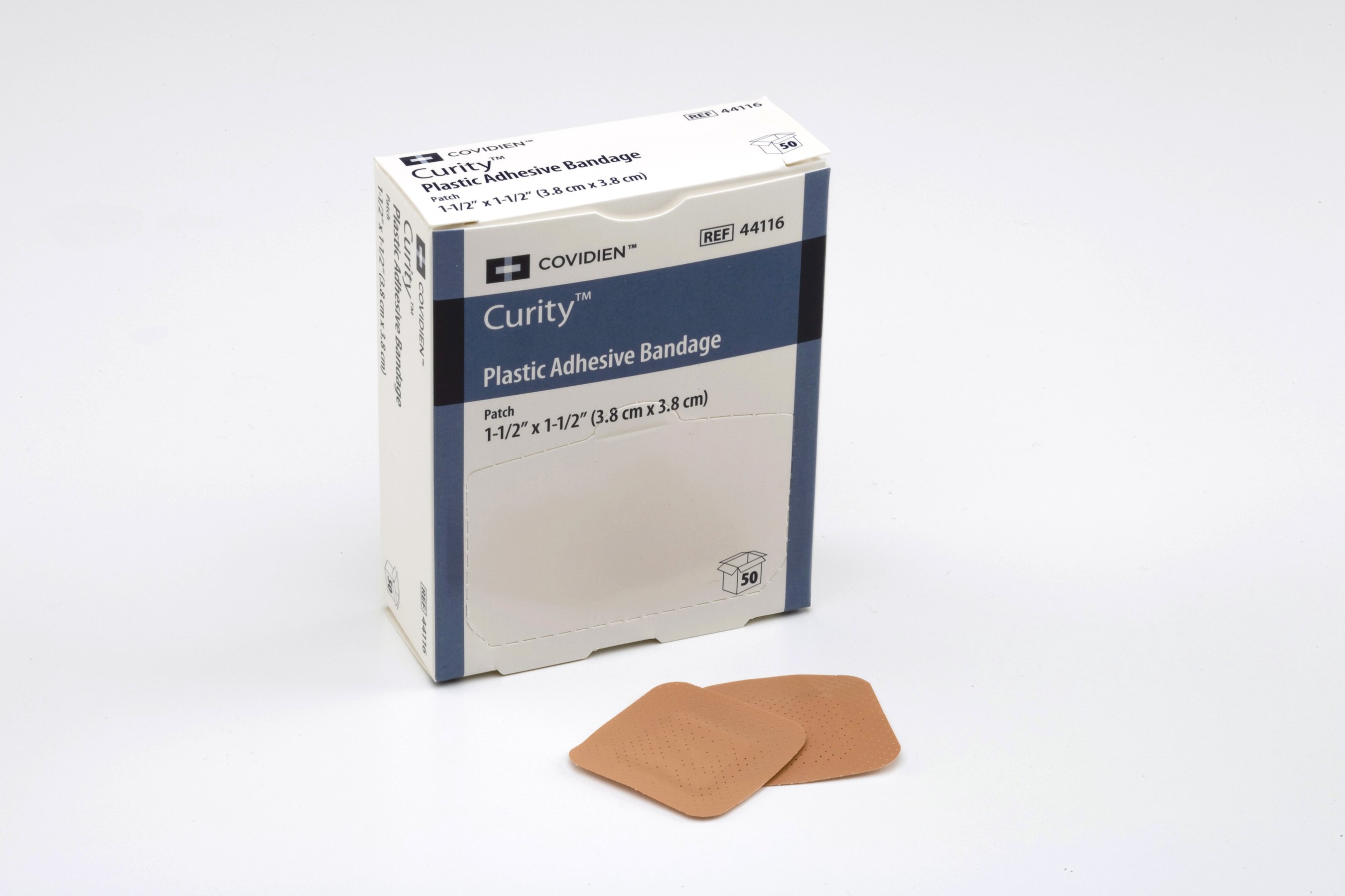 Cardinal 44116 - Curity™ Adhesive Spot Bandage, 1.5 x 1.5 Inch - 50/Box, 1200/Case