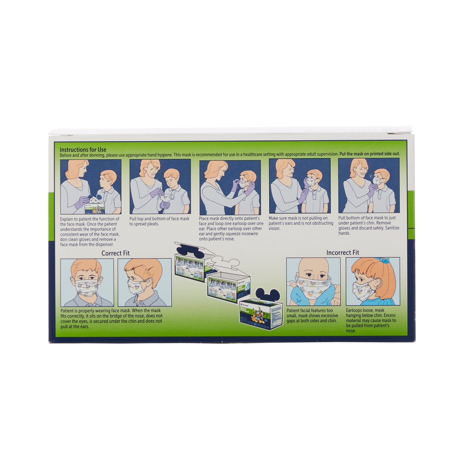 O&M Halyard Inc - 32856 Halyard Procedure Mask Pleated Earloops Child Size Kid Design (Disney)