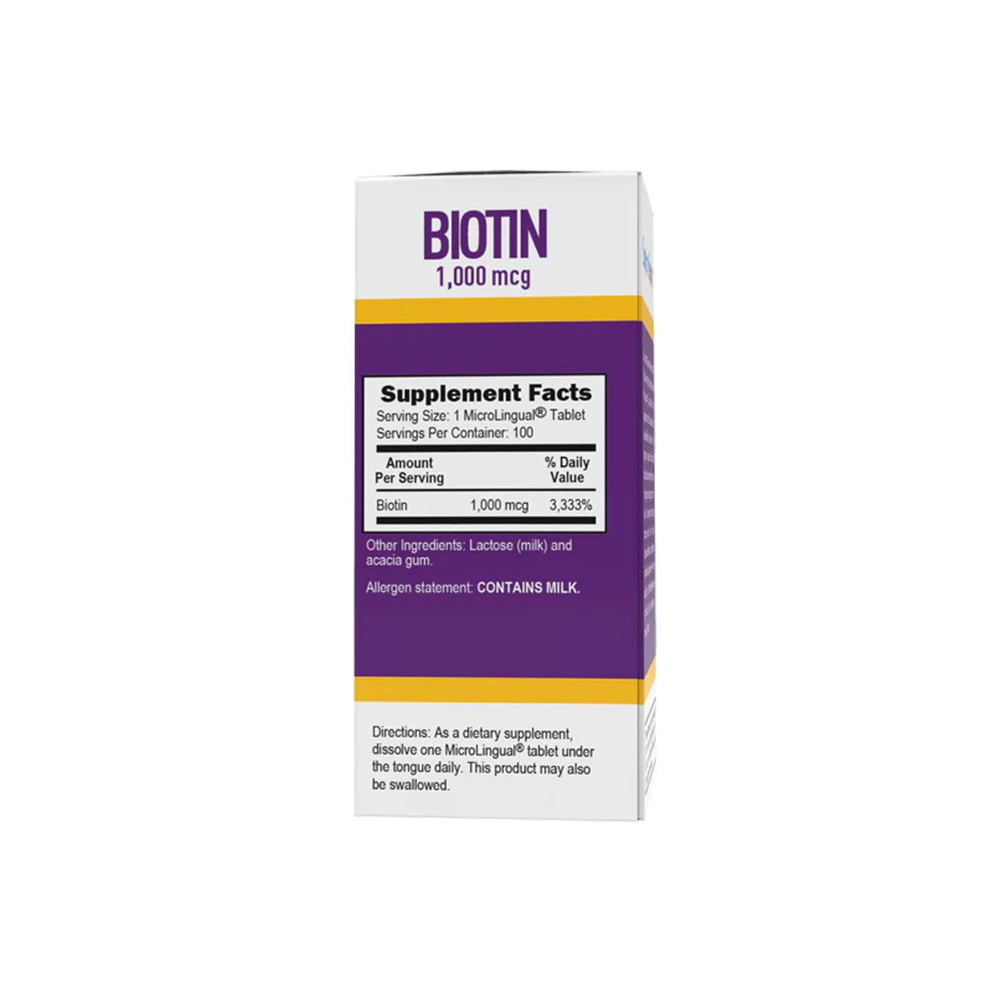 Continental Vitamin Company - 07663590090 Up & Up Vitamin B-7 Biotin Supplement