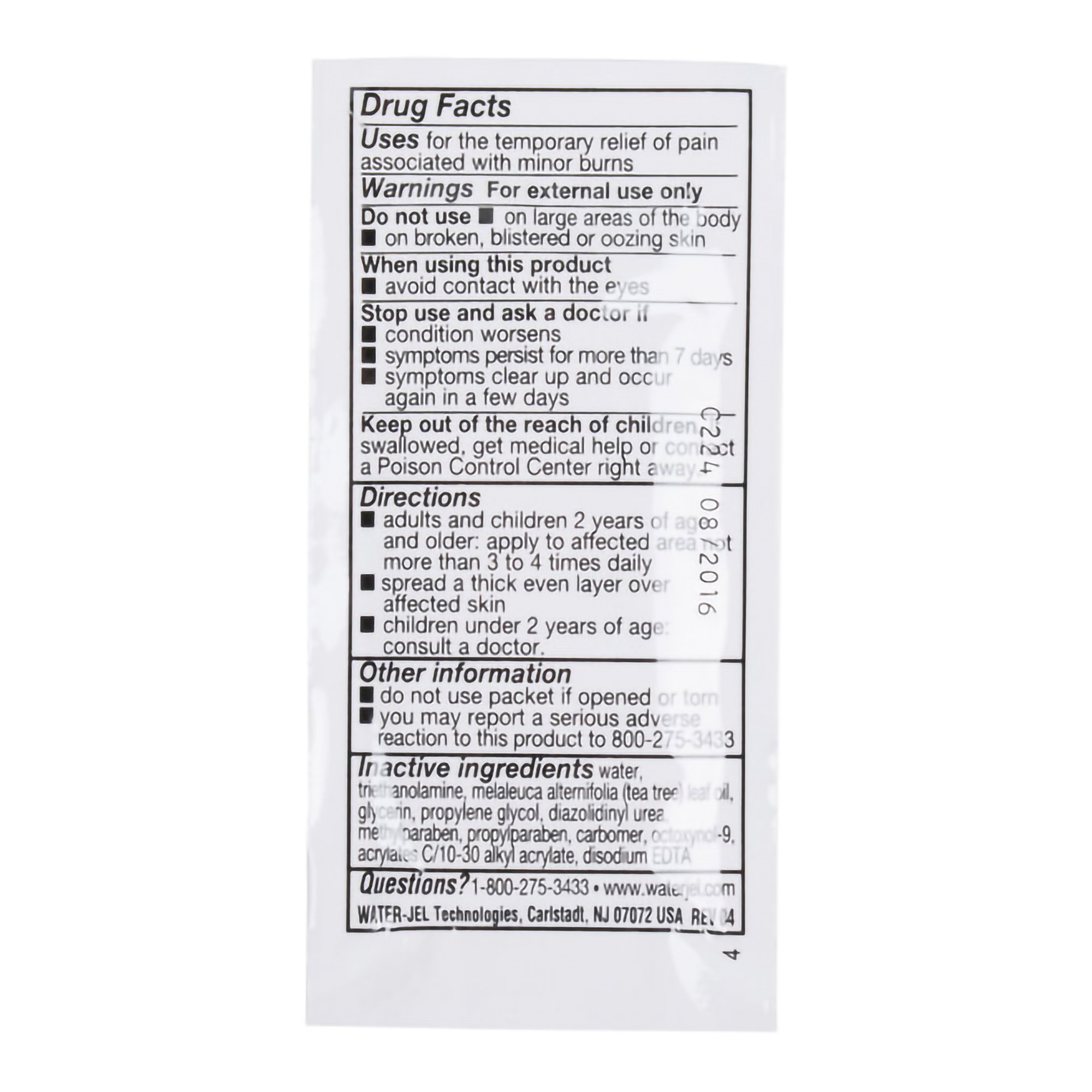 Safeguard US Operating LLC 100U-6.00.000 - Water Jel® Burn Jel® Burn Relief - 6/Box, 600/Case